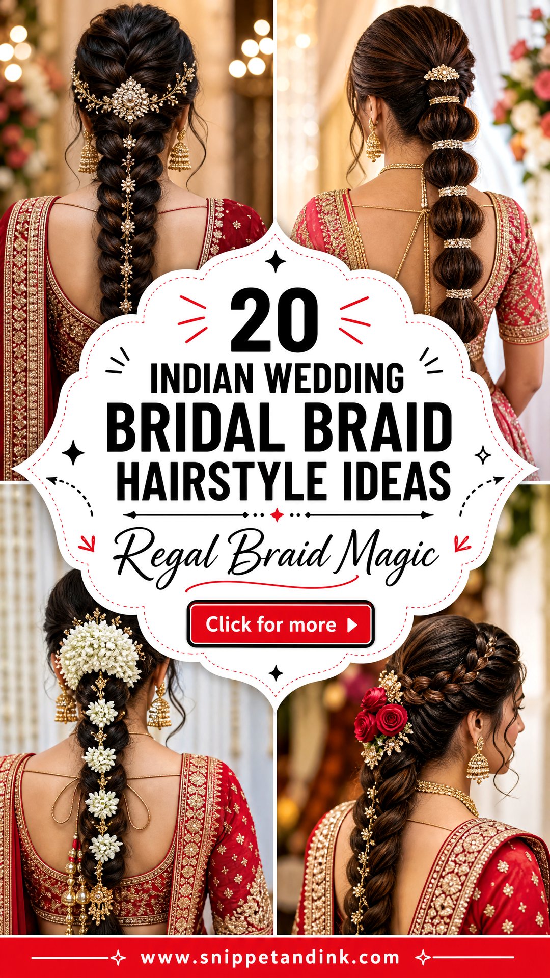 20 Indian Wedding Bridal Braid Hairstyle Ideas For Regal Brides - 20 Indian Wedding Bridal Braid Hairstyle Ideas For Regal Brides