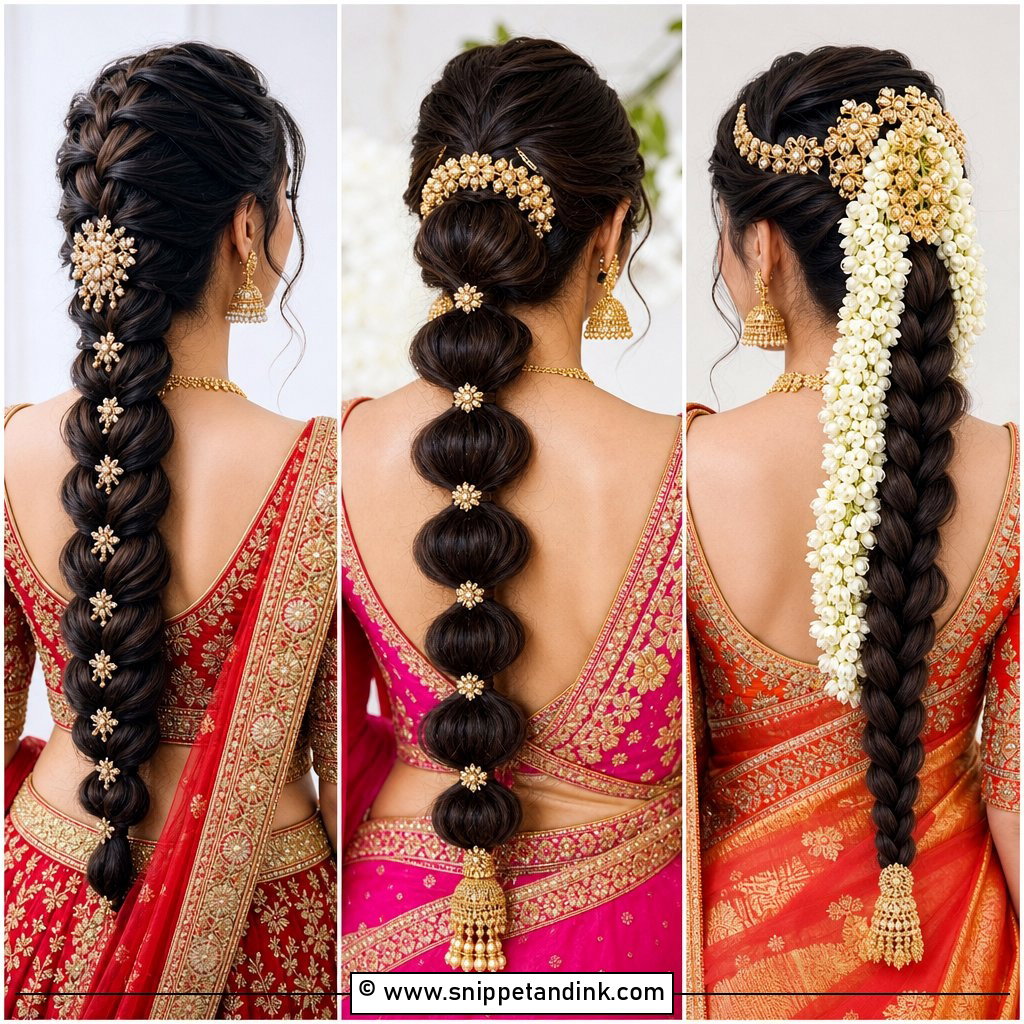 20 Indian Wedding Bridal Braid Hairstyle Ideas For Regal Brides