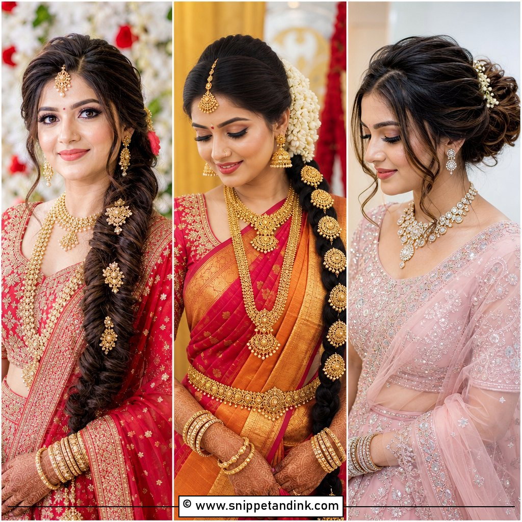 20 Indian Wedding Bridal Front Hairstyle Ideas For Chic Brides