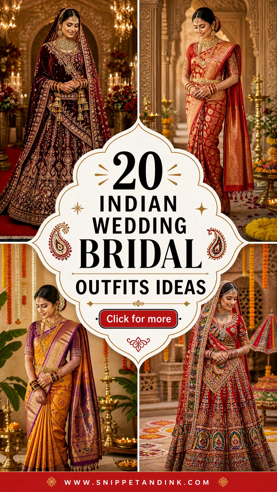 20 Indian Wedding Bridal Outfits for a Dream Bridal Look - 20 Indian Wedding Bridal Outfits for a Dream Bridal Look