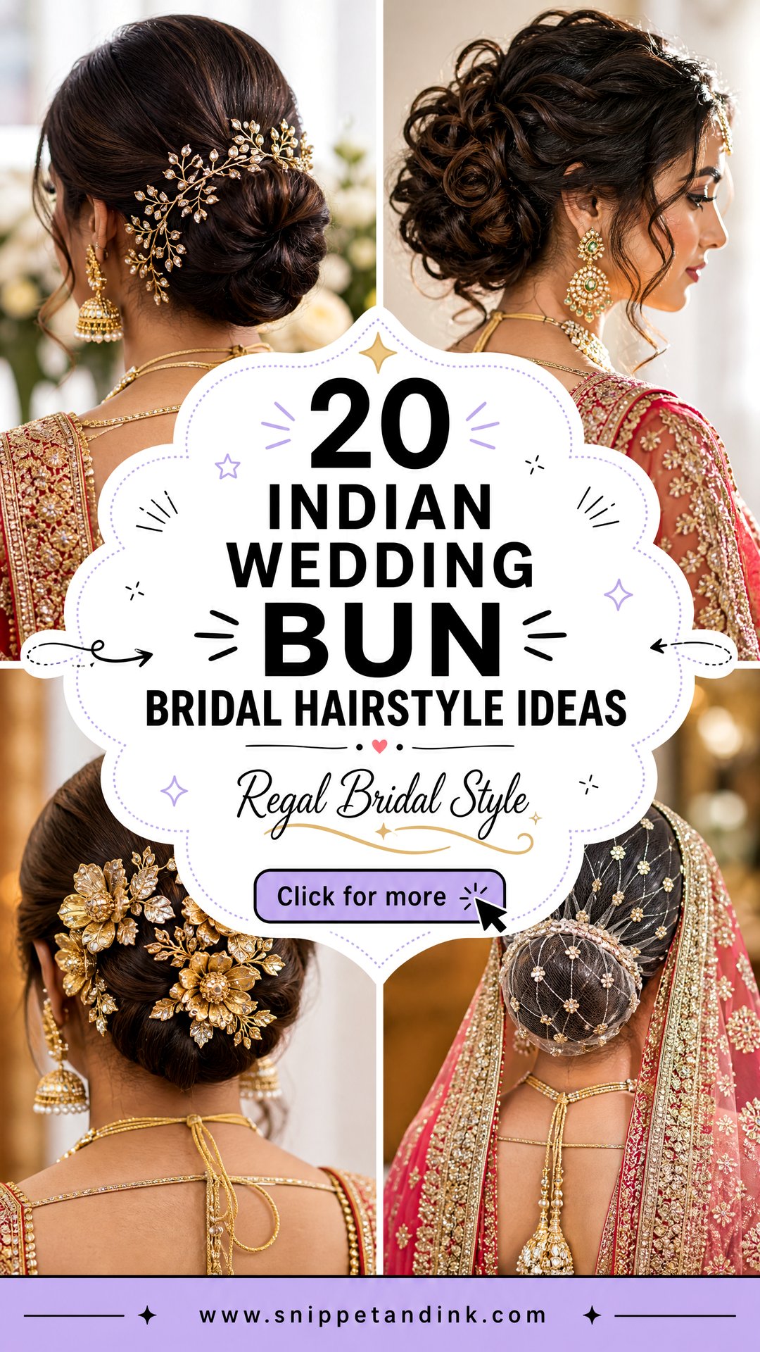 20 Indian Wedding Bun Bridal Hairstyle Ideas For Regal Brides - 20 Indian Wedding Bun Bridal Hairstyle Ideas For Regal Brides
