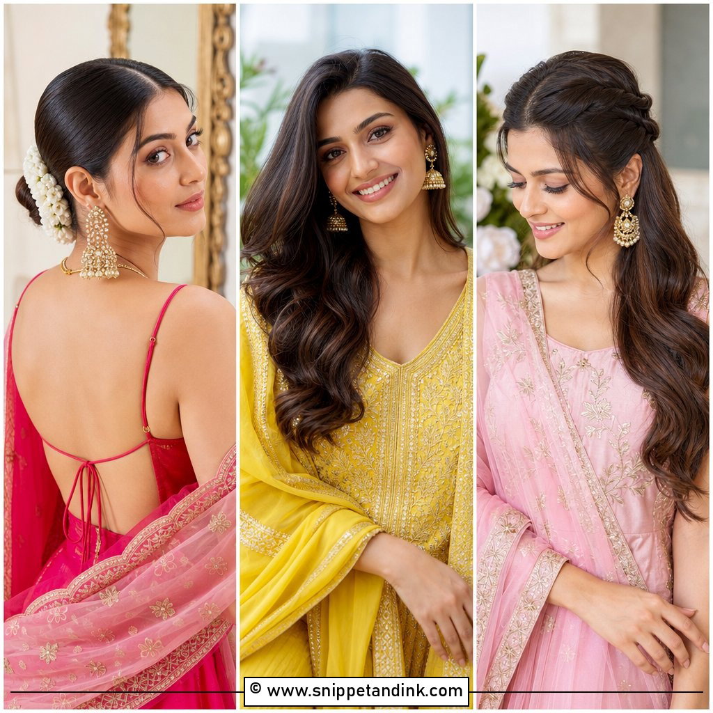 20 Indian Wedding Guest Hair Ideas For Chic Festive Looks