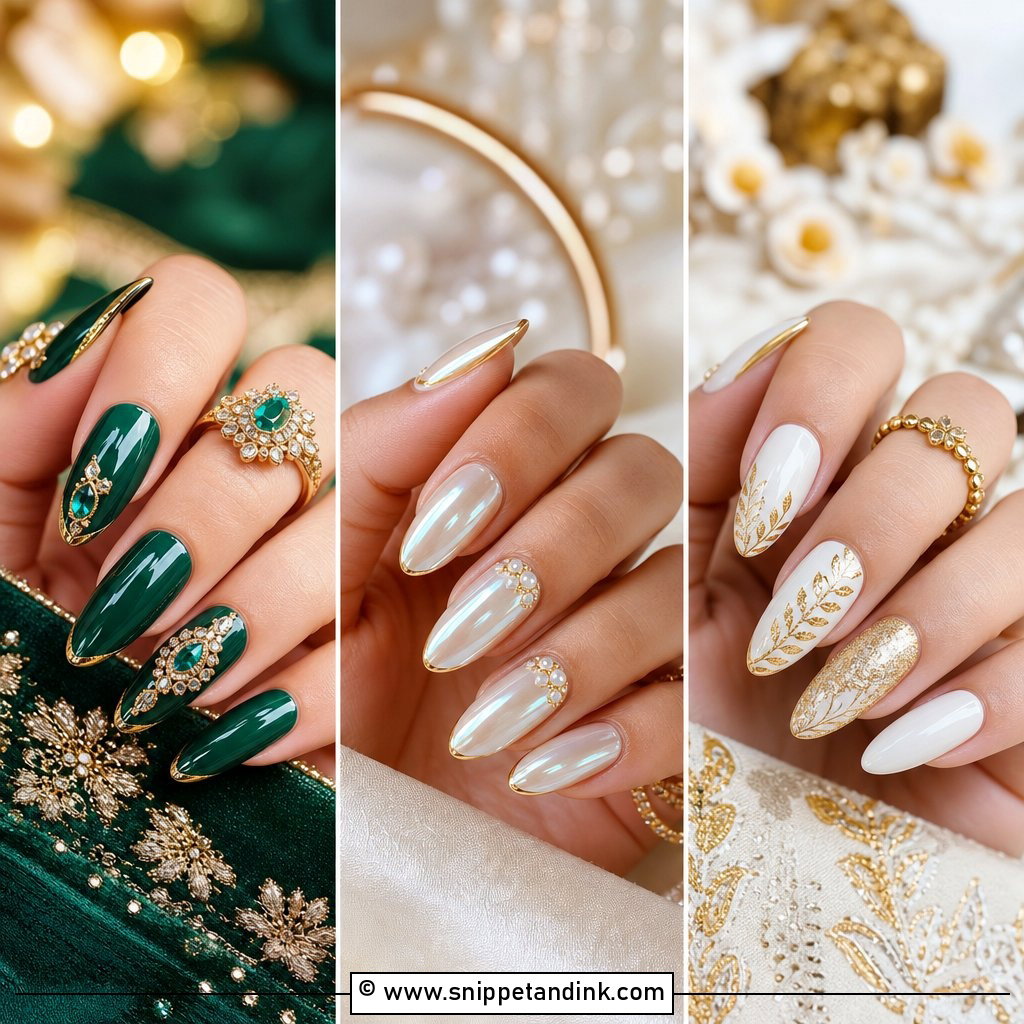 20 Indian Wedding Guest Nails For Elegant Festive Glam