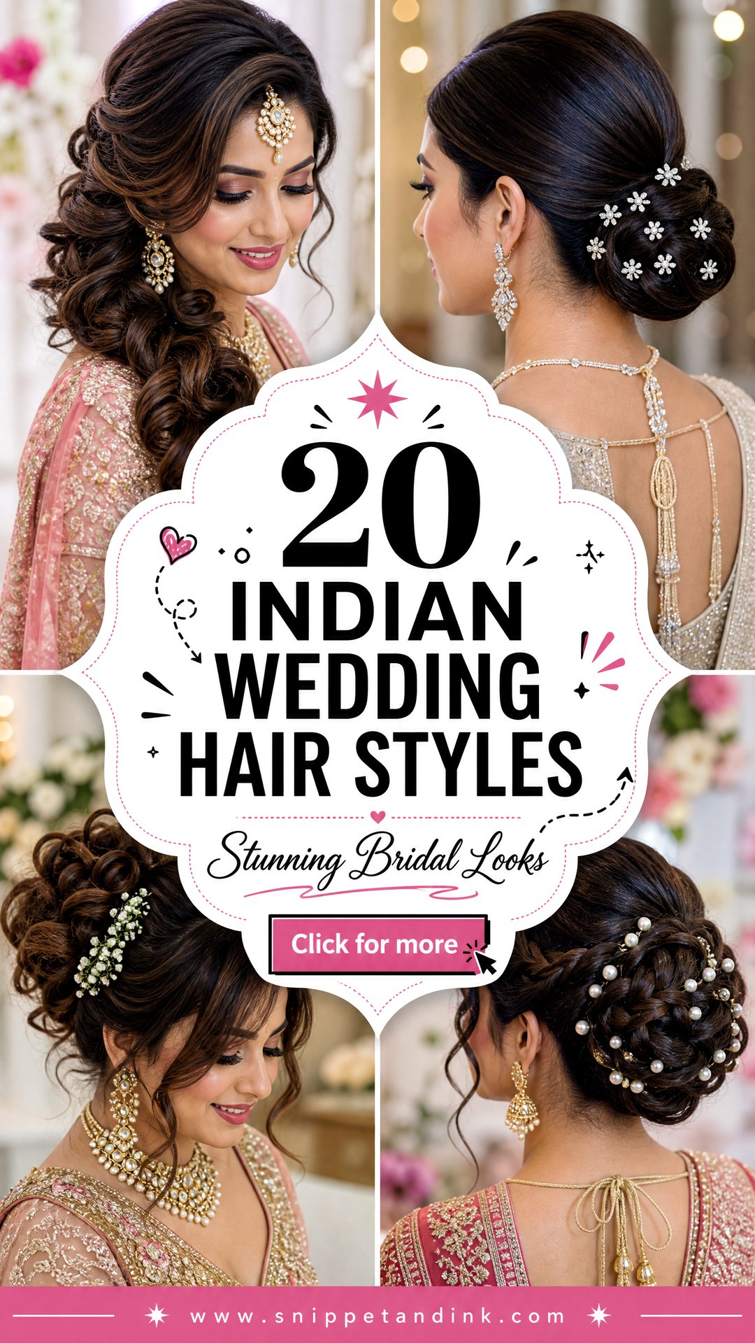 20 Indian Wedding Hair Styles for Stunning Bridal Looks - 20 Indian Wedding Hair Styles for Stunning Bridal Looks