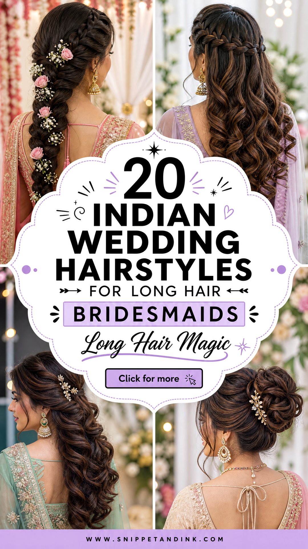 20 Indian Wedding Hairstyles for Long Hair Bridesmaids To Try - 20 Indian Wedding Hairstyles for Long Hair Bridesmaids To Try