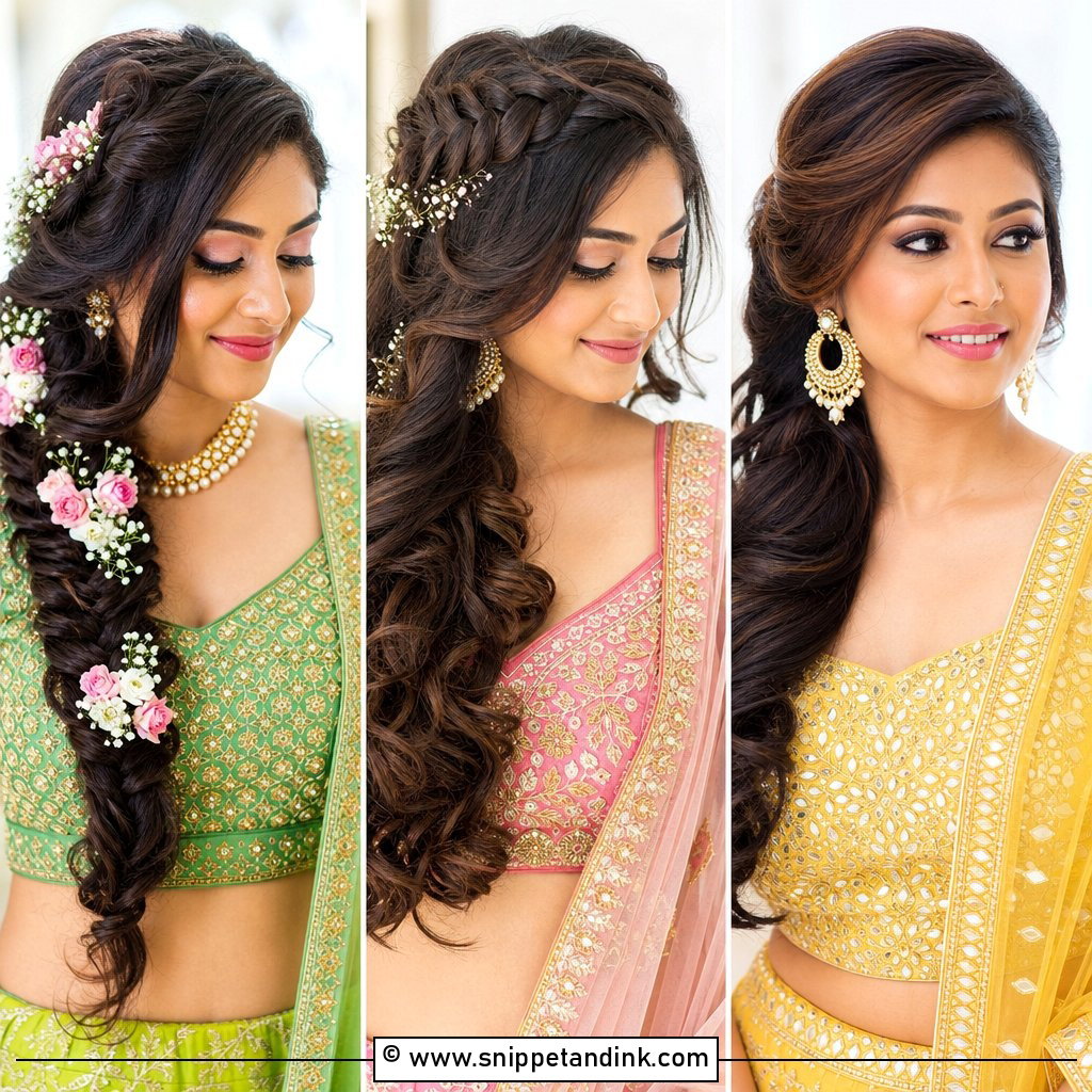 20 Indian Wedding Hairstyles for Long Hair Bridesmaids To Try