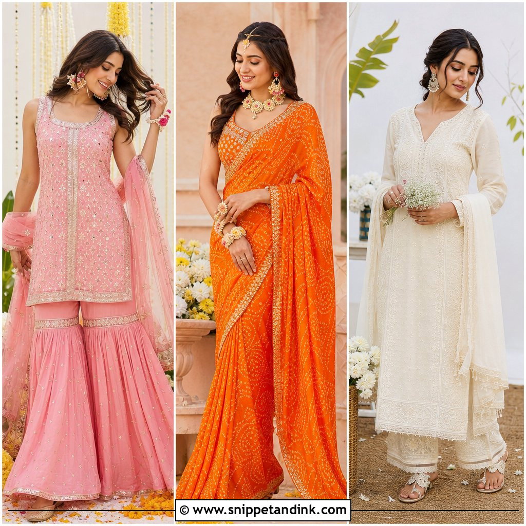 20 Indian Wedding Mehendi Outfits: Vibrant Styles for Brides
