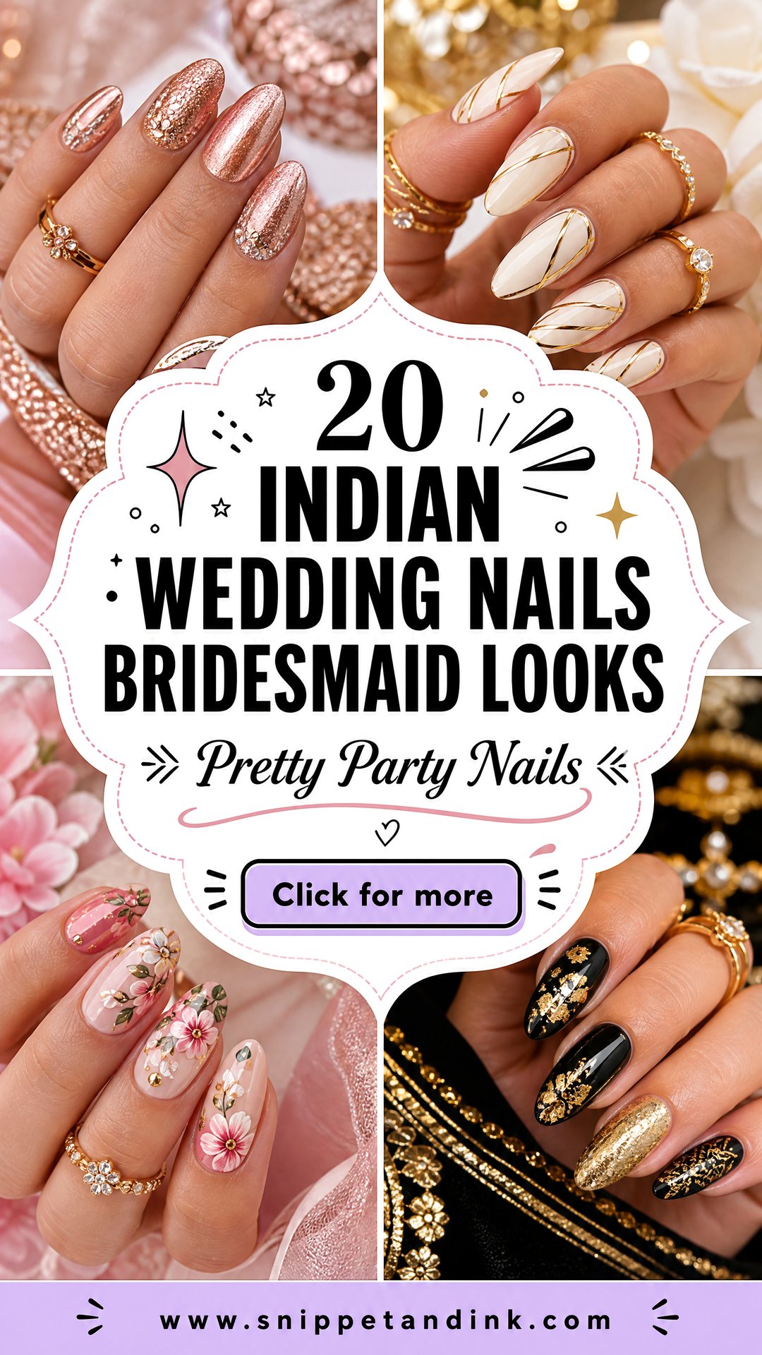 20 Indian Wedding Nails Bridesmaid Looks for Every Outfit - 20 Indian Wedding Nails Bridesmaid Looks for Every Outfit