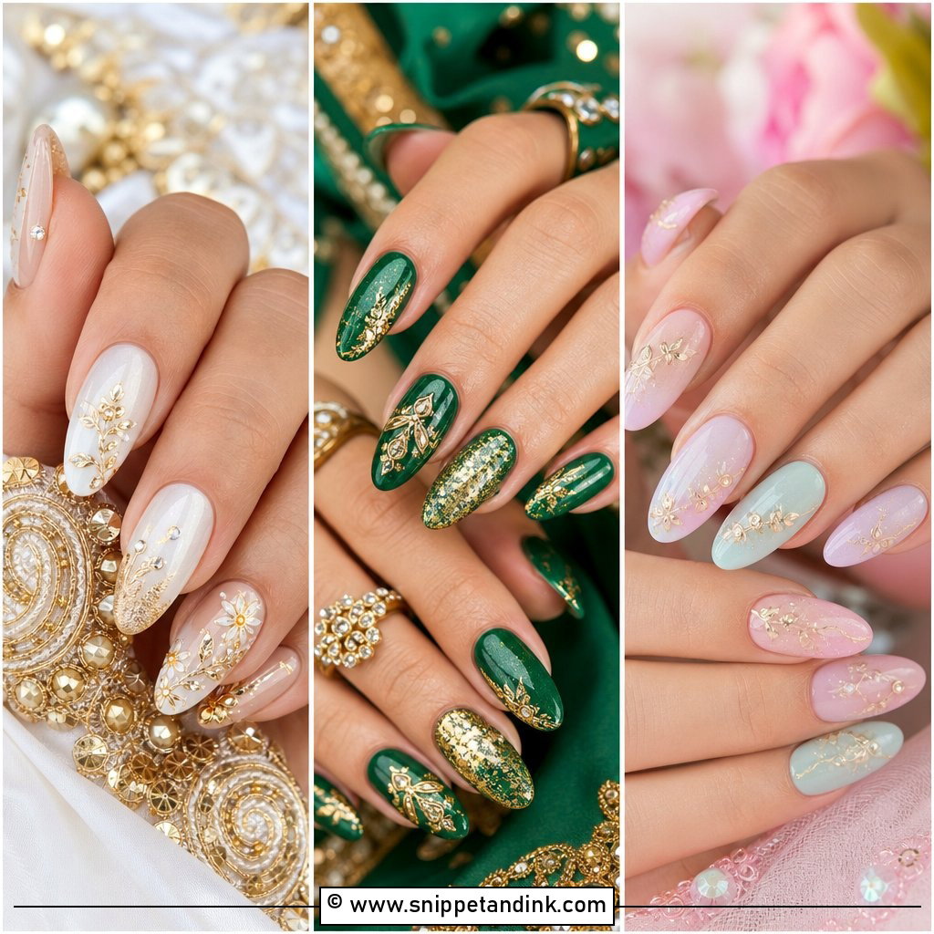 20 Indian Wedding Nails Design Ideas for Elegant Hands