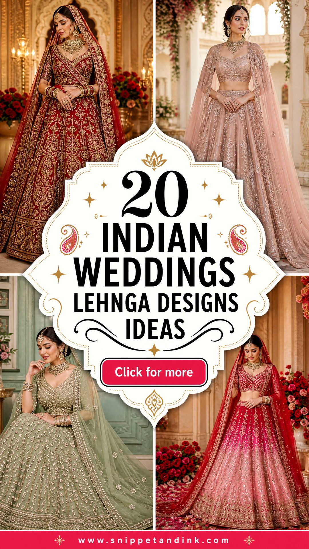 20 Indian Weddings Lehnga Designs for a Regal Bridal Look - 20 Indian Weddings Lehnga Designs for a Regal Bridal Look