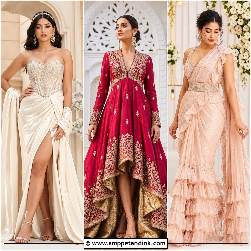20 Indo Western Bridal Outfits for a Modern Wedding Look