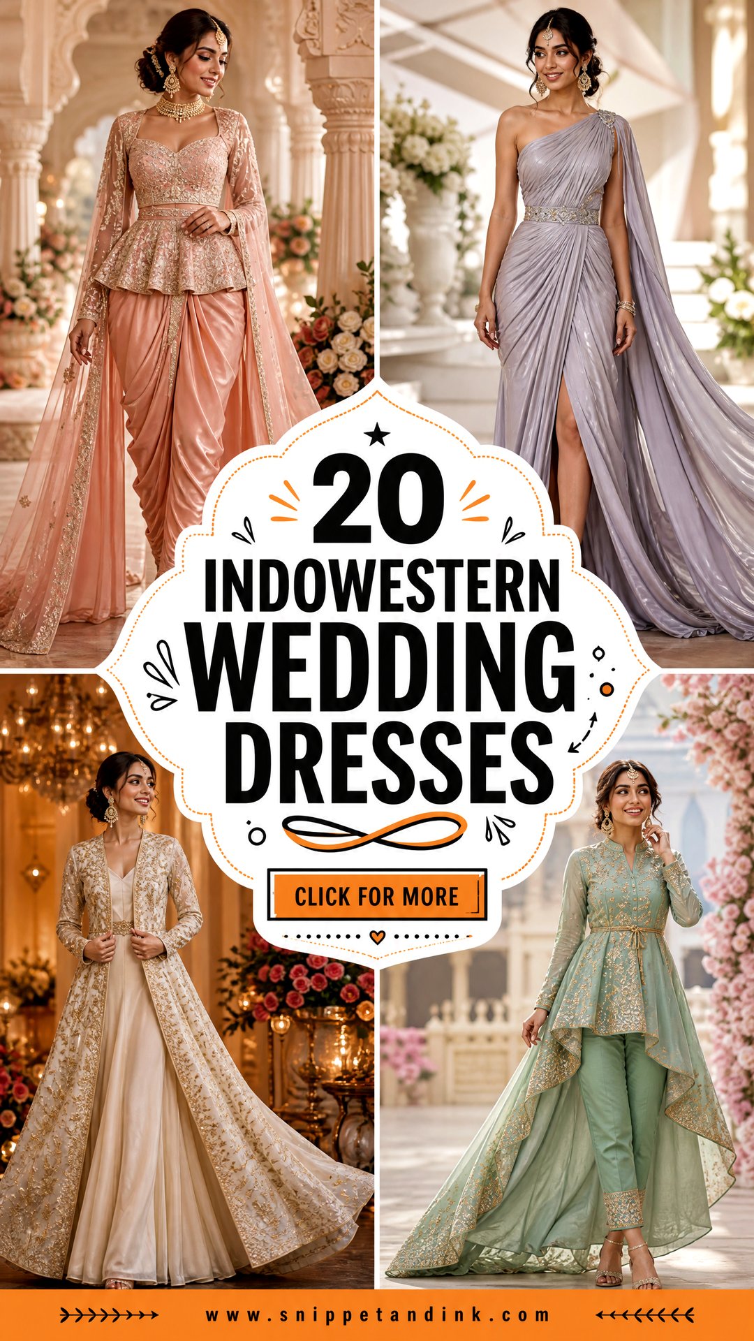 20 Indowestern Wedding Dresses for a Striking Bridal Look - 20 Indowestern Wedding Dresses for a Striking Bridal Look