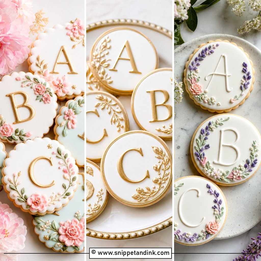 20 Initial Wedding Cookies for Personalized Sweet Favors