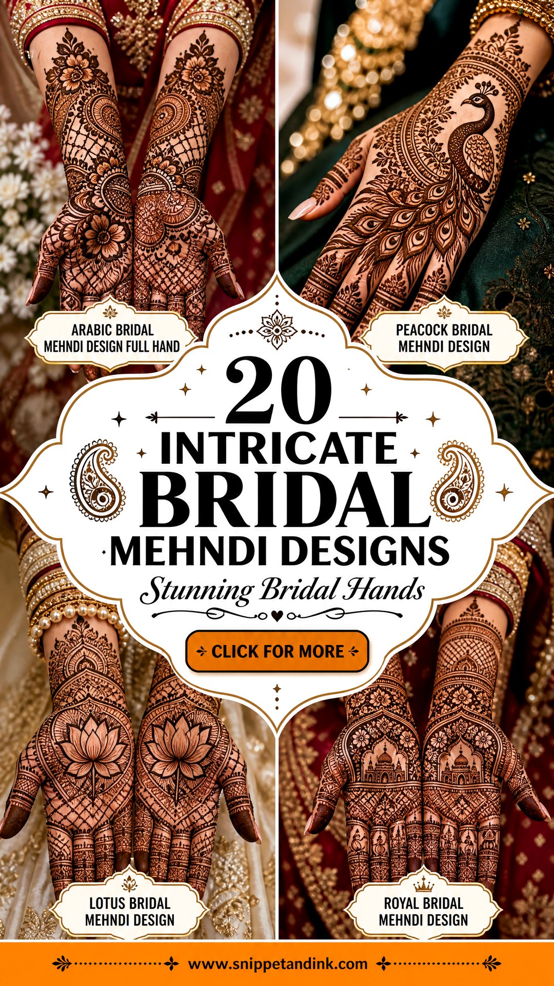 20 Intricate Bridal Mehndi Designs for Stunning Hands - 20 Intricate Bridal Mehndi Designs for Stunning Hands