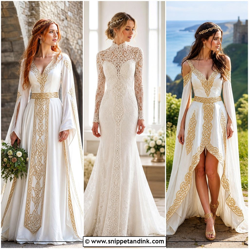 20 Irish Celtic Wedding Dress Ideas Rich in Timeless Charm