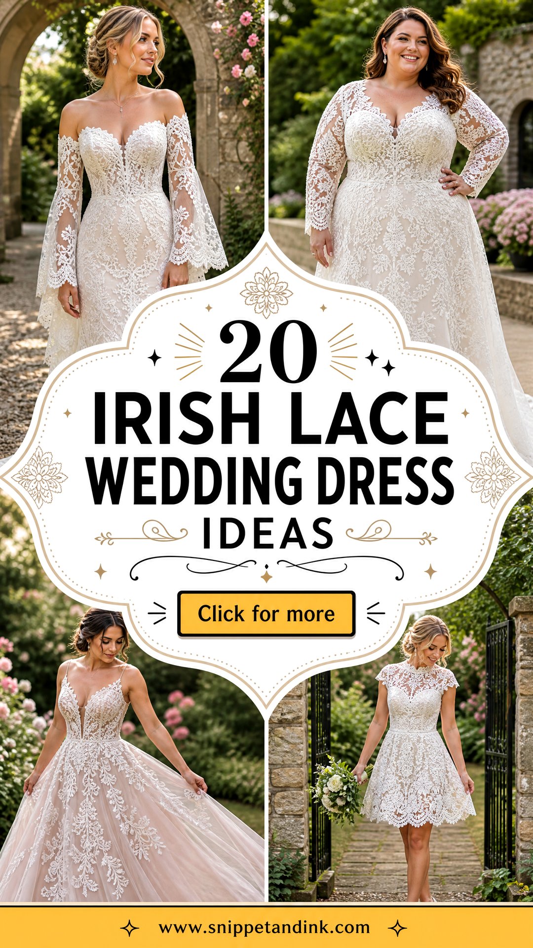 20 Irish Lace Wedding Dress Ideas for a Romantic Bridal Look - 20 Irish Lace Wedding Dress Ideas for a Romantic Bridal Look