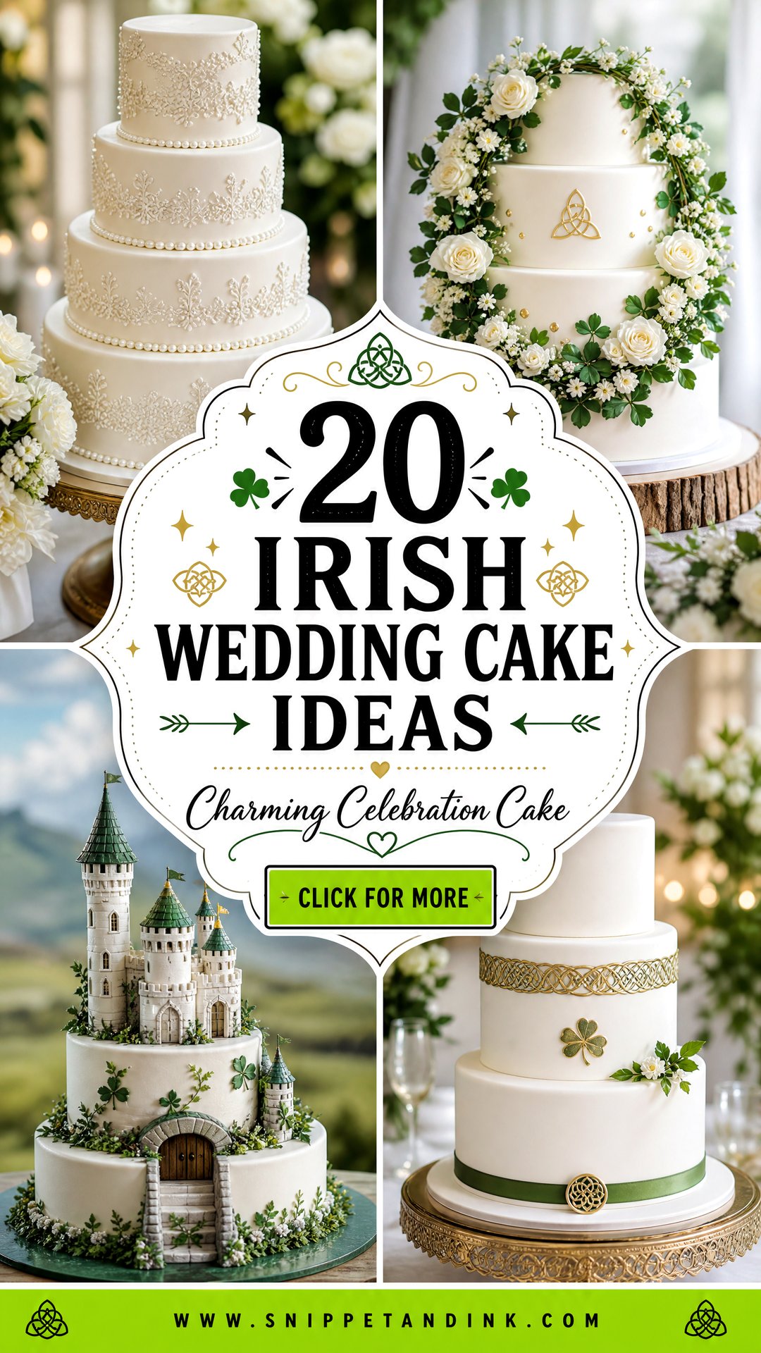 20 Irish Wedding Cake Ideas for a Charming Celebration - 20 Irish Wedding Cake Ideas for a Charming Celebration
