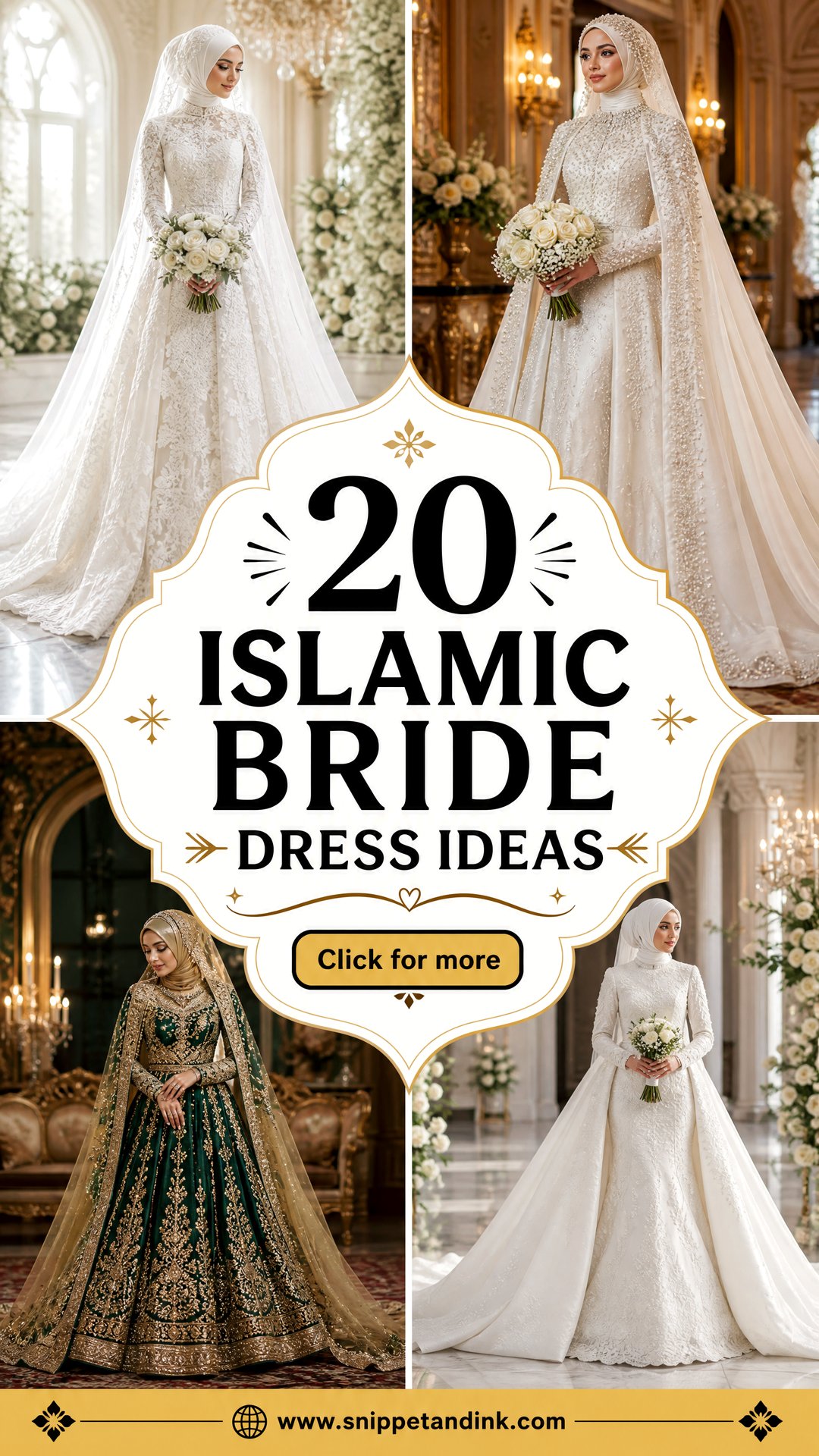 20 Islamic Bride Dress Ideas for a Graceful Modest Look - 20 Islamic Bride Dress Ideas for a Graceful Modest Look
