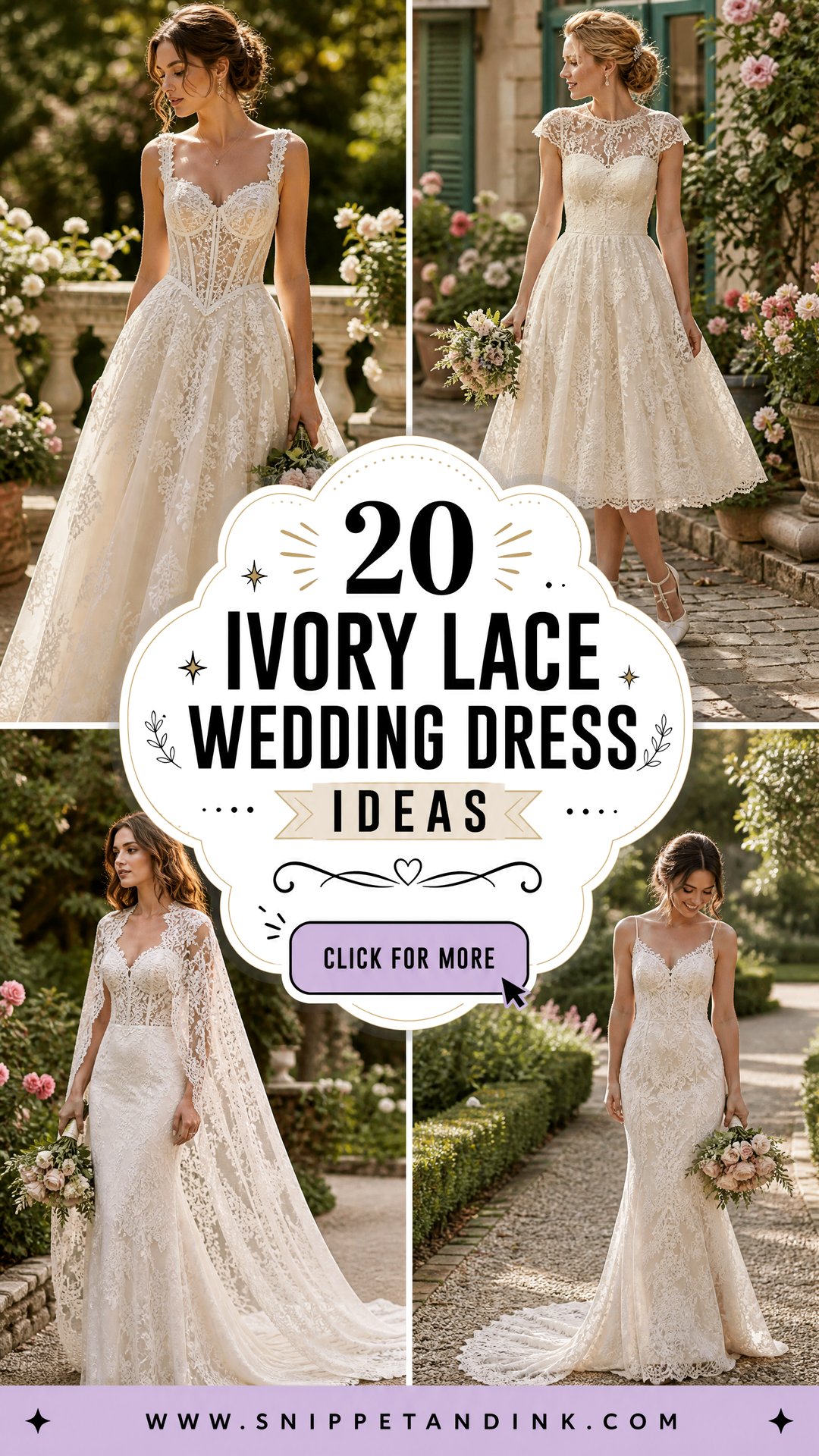 20 Ivory Lace Wedding Dress Ideas Romantic Looks to Love - 20 Ivory Lace Wedding Dress Ideas: Romantic Looks to Love