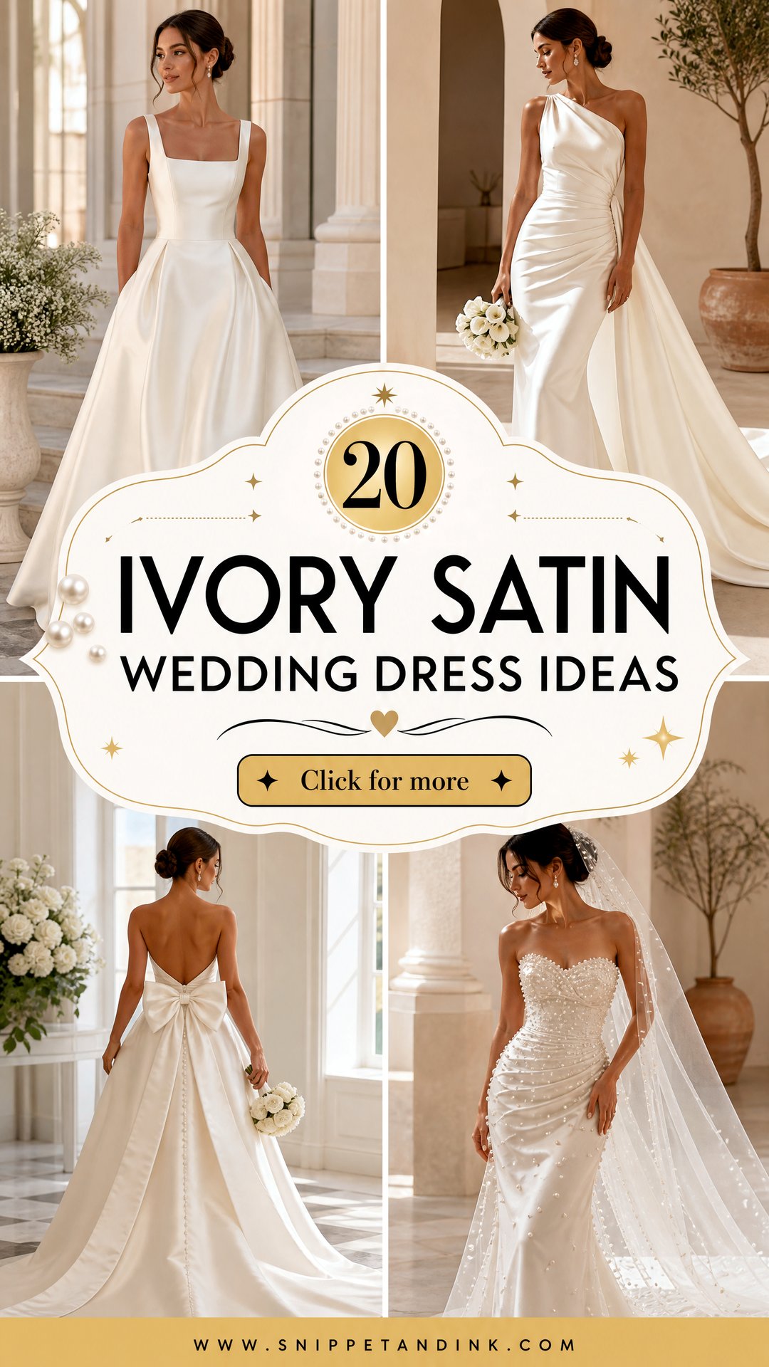 20 Ivory Satin Wedding Dress Ideas for Timeless Modern Brides - 20 Ivory Satin Wedding Dress Ideas for Timeless Modern Brides