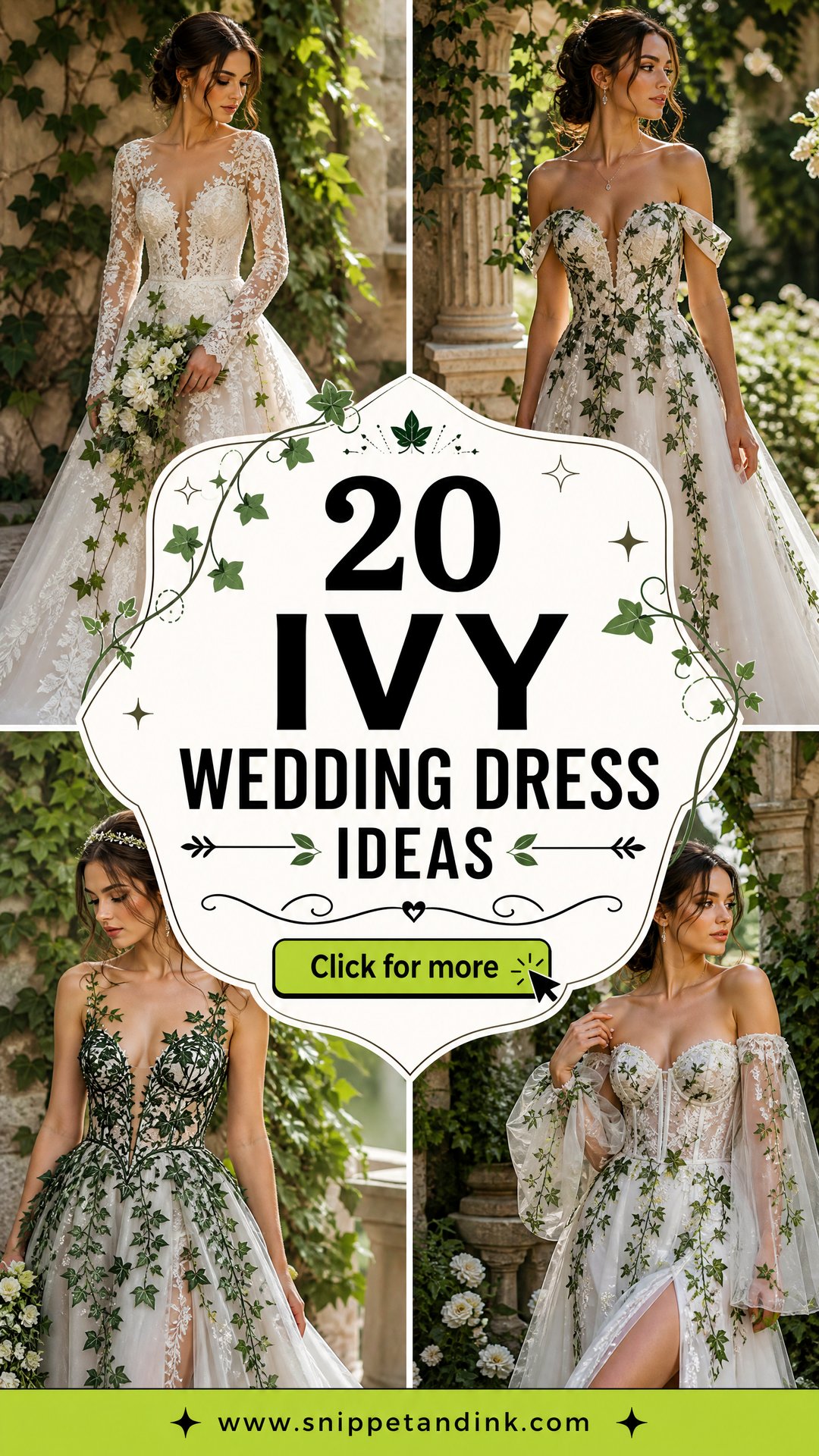 20 Ivy Wedding Dress Ideas Enchanting Bridal Looks to Love - 20 Ivy Wedding Dress Ideas: Enchanting Bridal Looks to Love