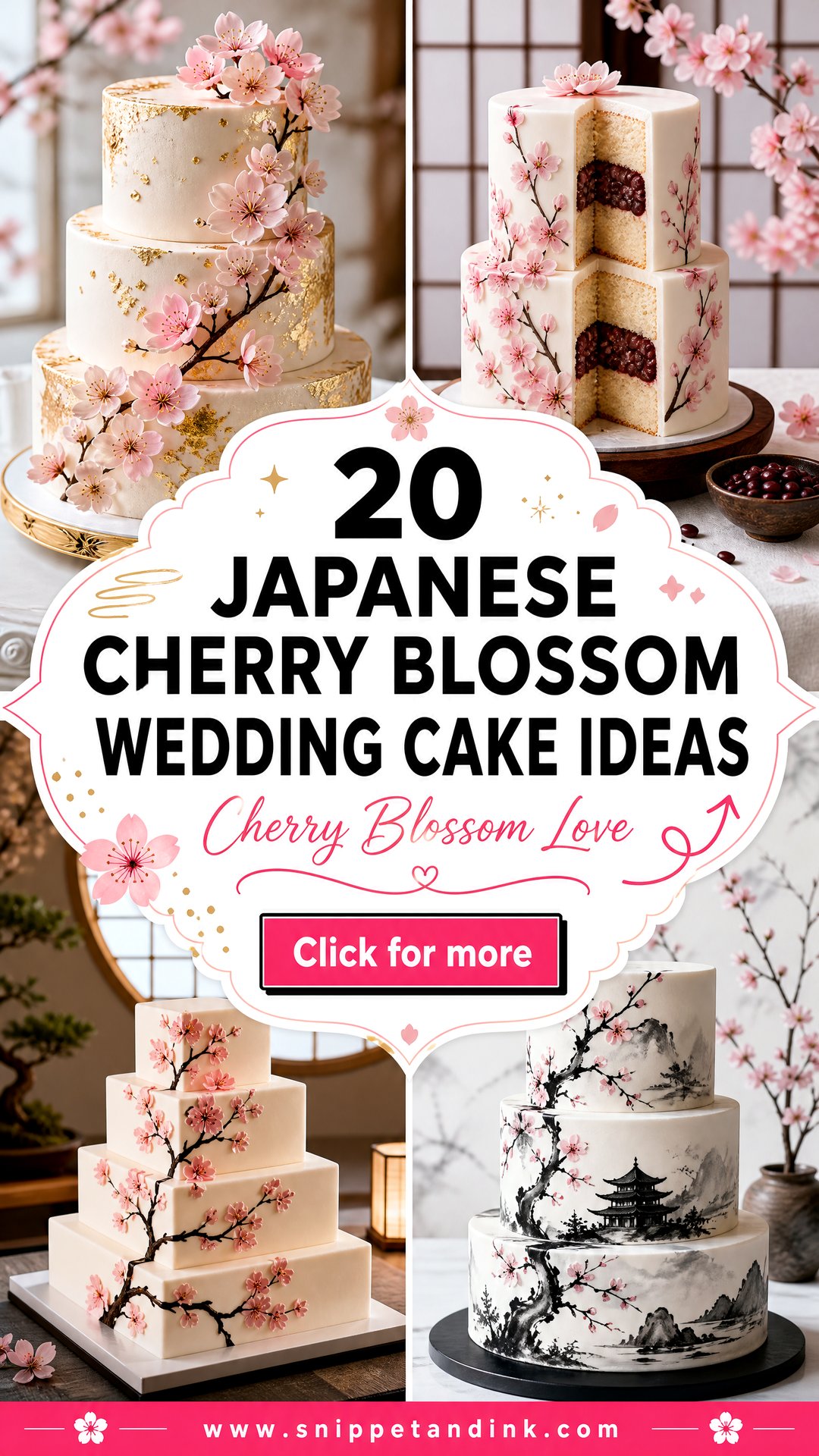 20 Japanese Cherry Blossom Wedding Cake Ideas to Love - 20 Japanese Cherry Blossom Wedding Cake Ideas to Love
