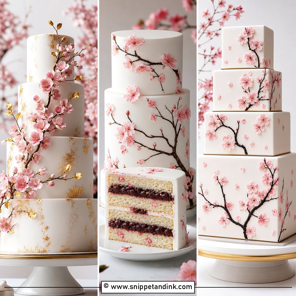 20 Japanese Cherry Blossom Wedding Cake Ideas to Love