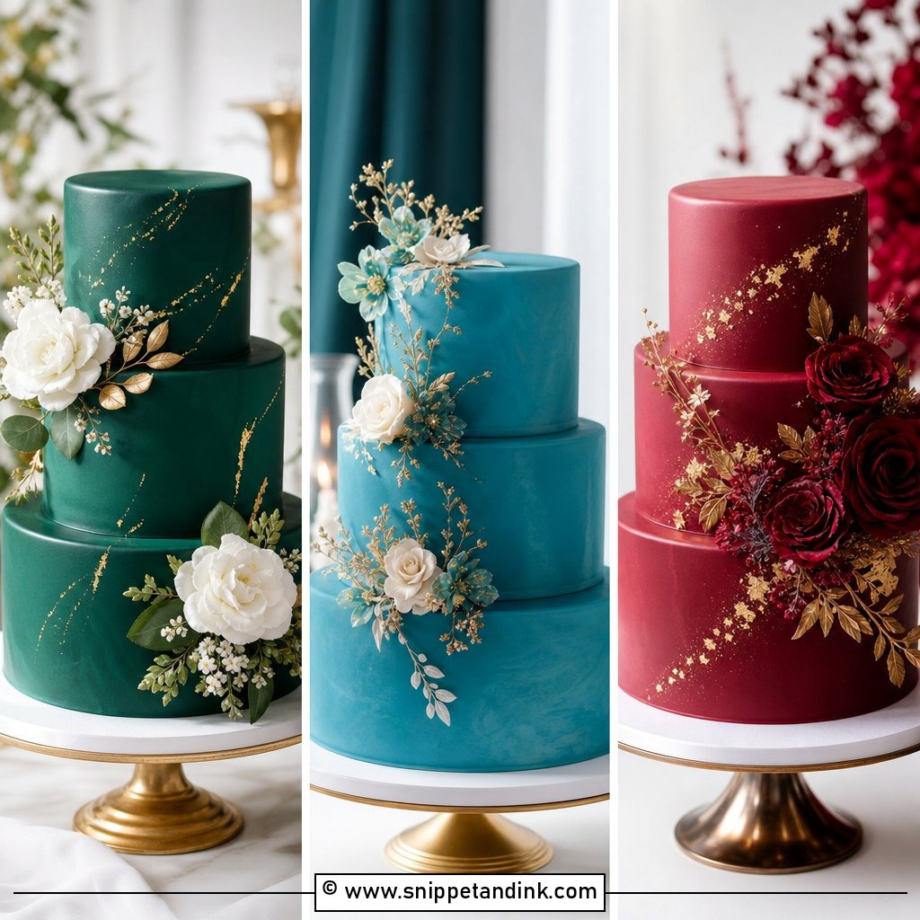 20 Jewel Tone Wedding Cake Ideas for a Luxe Reception Look