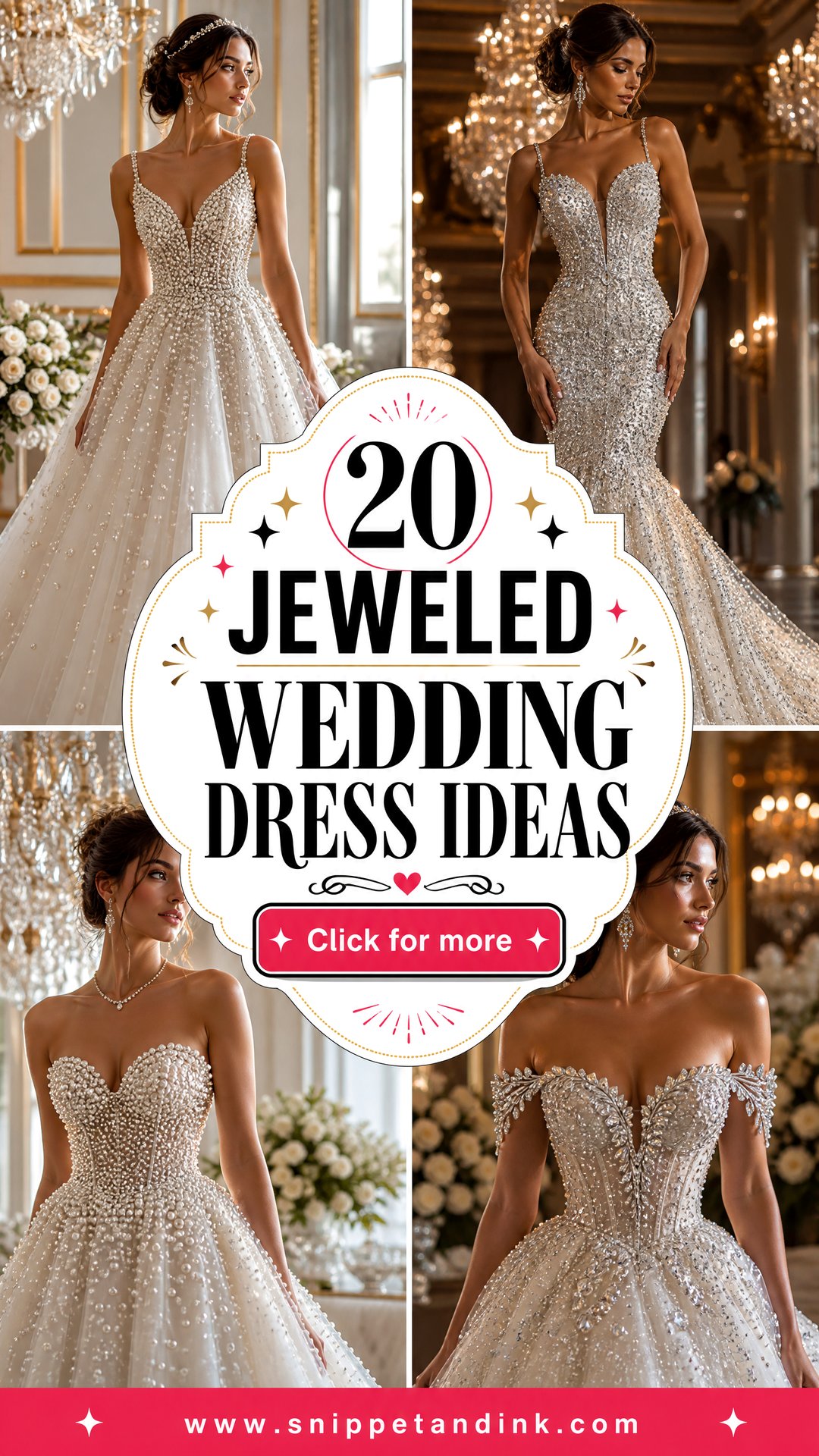 20 Jeweled Wedding Dress Ideas Sparkling Bridal Looks to Love - 20 Jeweled Wedding Dress Ideas: Sparkling Bridal Looks to Love