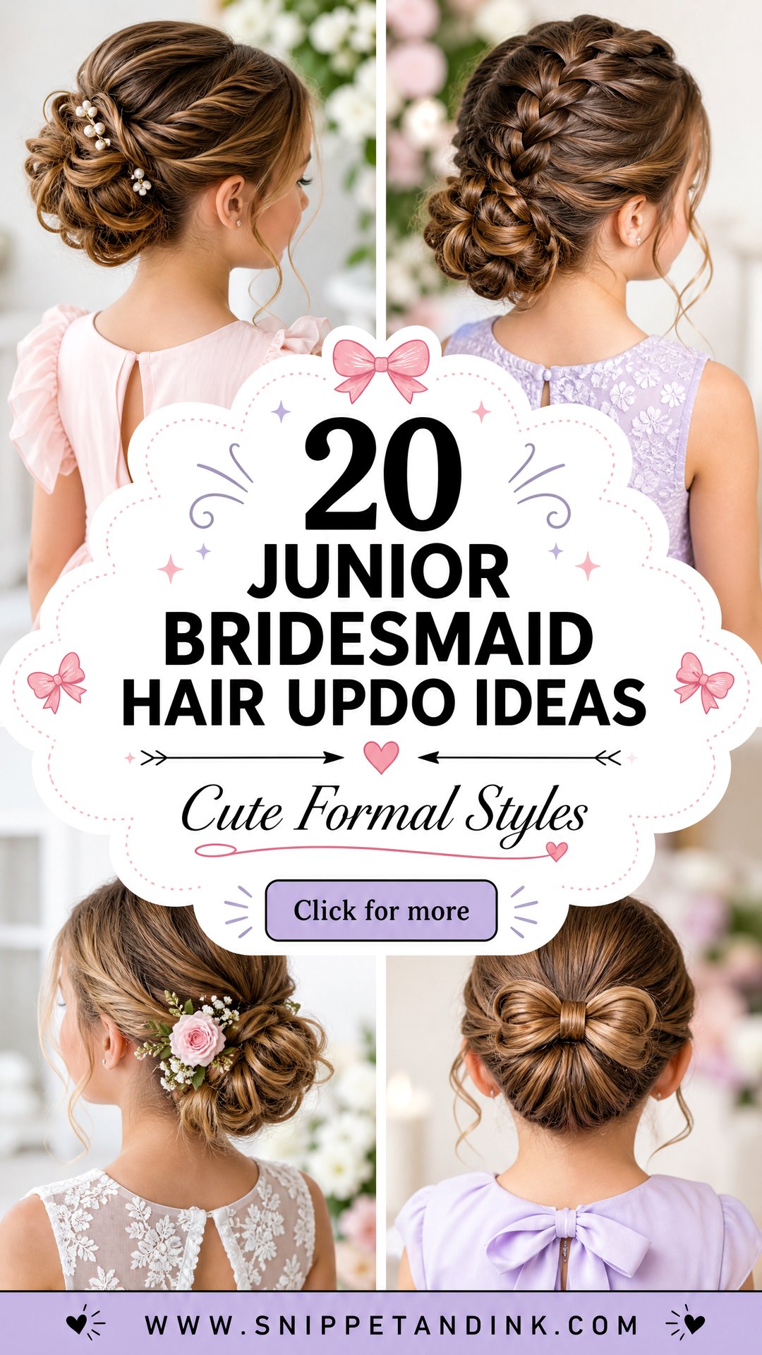 20 Junior Bridesmaid Hair Updo Ideas for Cute Formal Looks - 20 Junior Bridesmaid Hair Updo Ideas for Cute Formal Looks