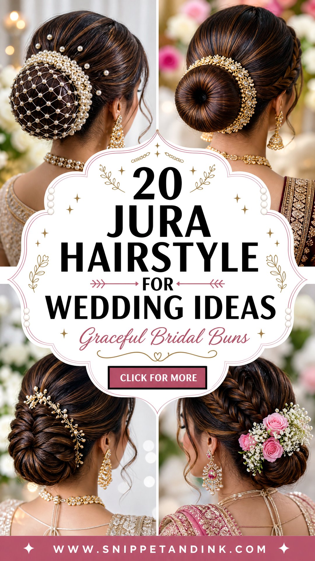 20 Jura Hairstyle for Wedding Ideas for Graceful Bridal Buns - 20 Jura Hairstyle for Wedding Ideas for Graceful Bridal Buns