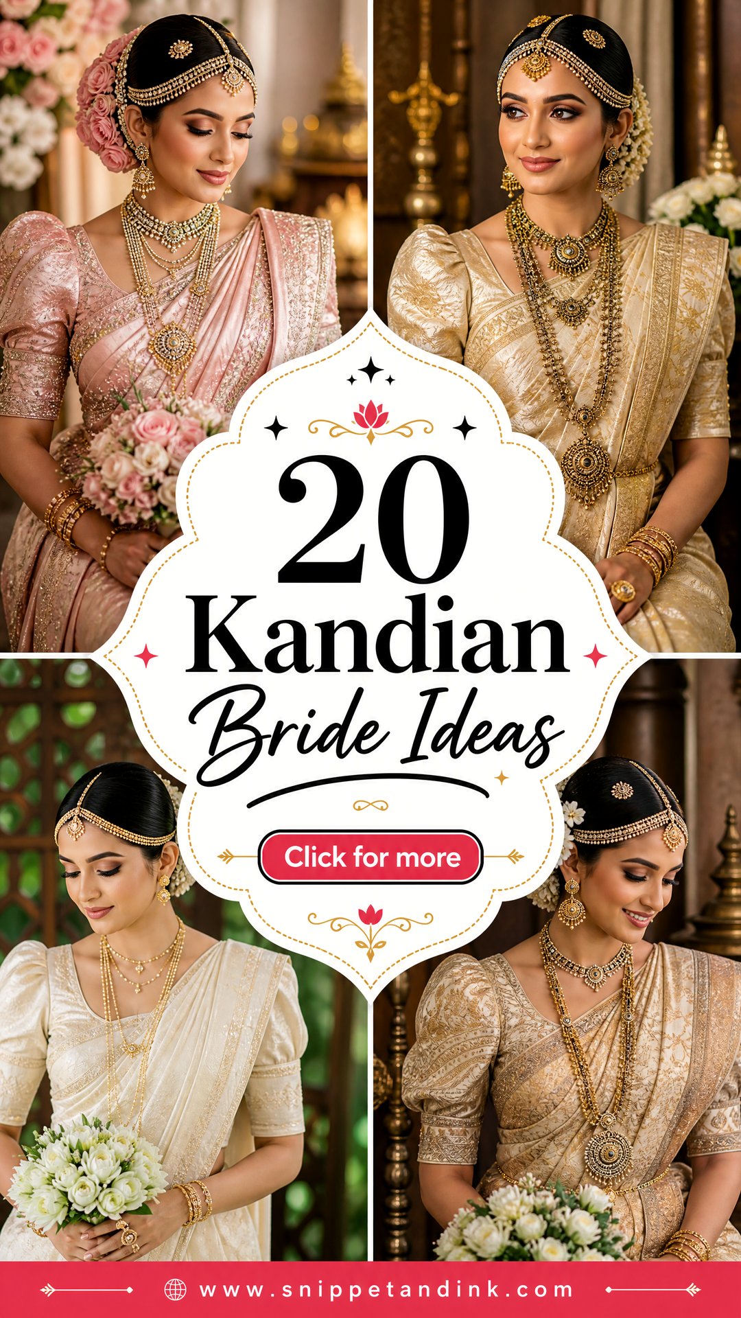 20 Kandian Bride Ideas for a Stunning Sri Lankan Wedding - 20 Kandian Bride Ideas for a Stunning Sri Lankan Wedding