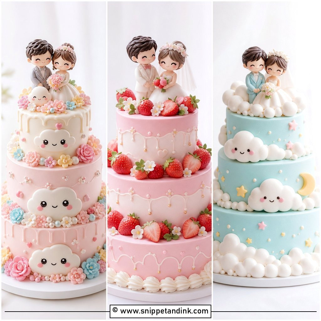 20 Kawaii Wedding Cake Ideas for Cute Trendy Receptions