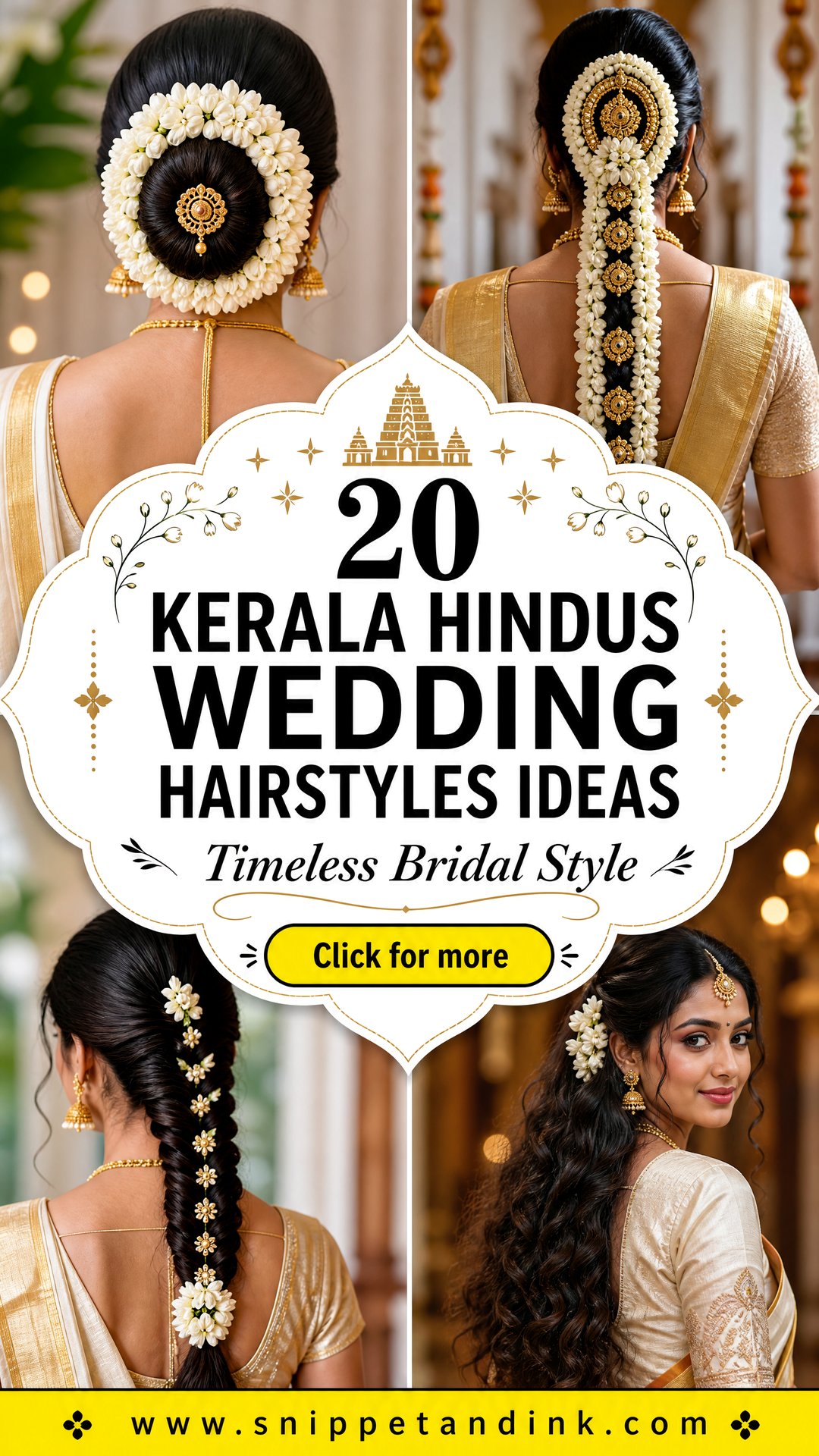 20 Kerala Hindus Wedding Hairstyles for Timeless Brides - 20 Kerala Hindus Wedding Hairstyles for Timeless Brides
