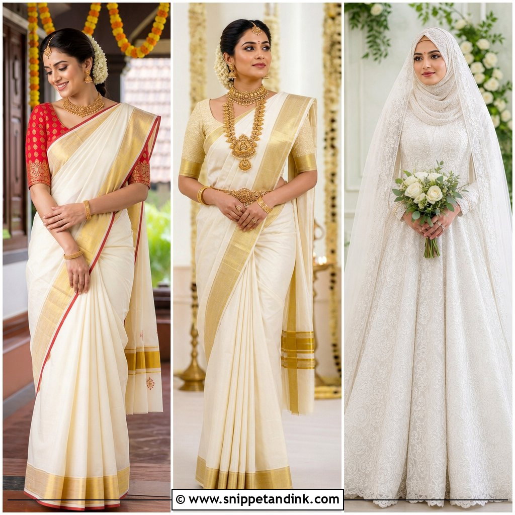 20 Kerala Wedding Dress Ideas for Timeless South Indian Brides