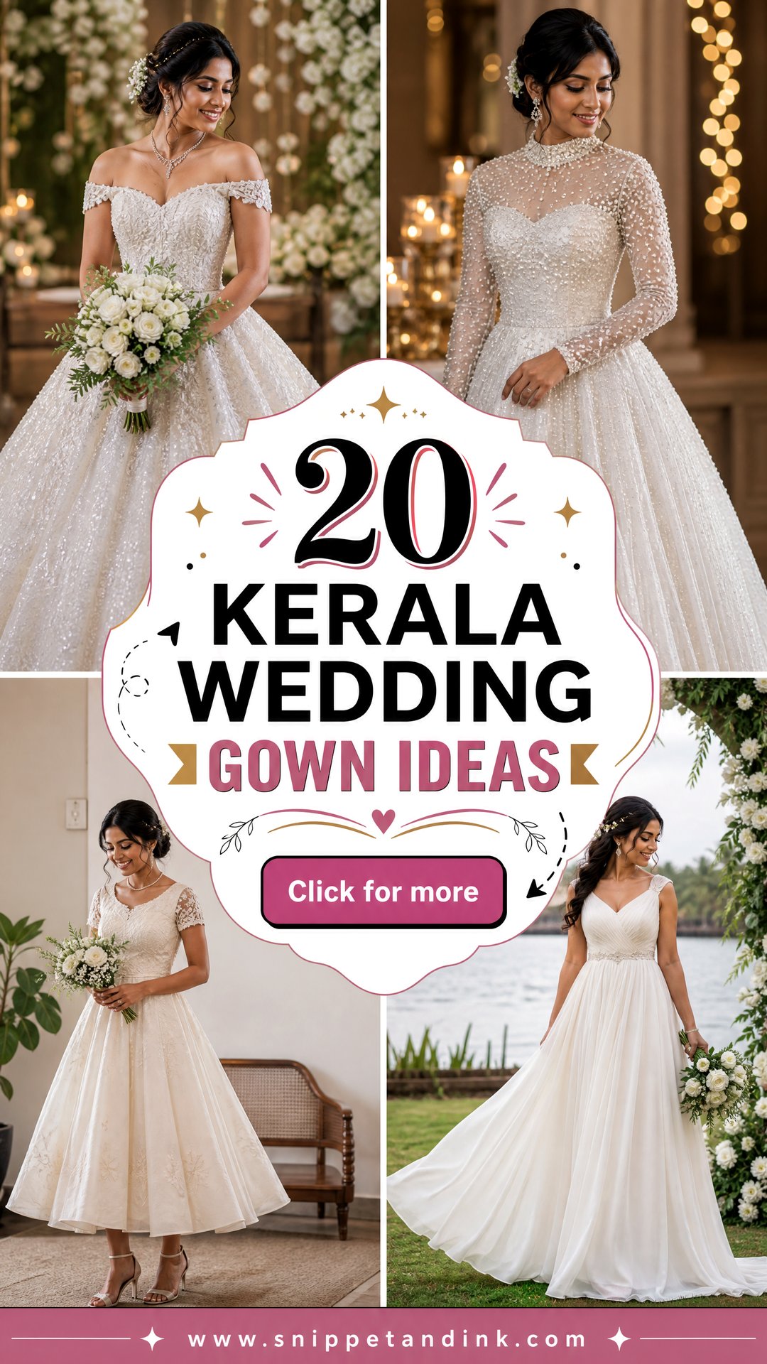 20 Kerala Wedding Gown Ideas for a Graceful Bridal Look - 20 Kerala Wedding Gown Ideas for a Graceful Bridal Look