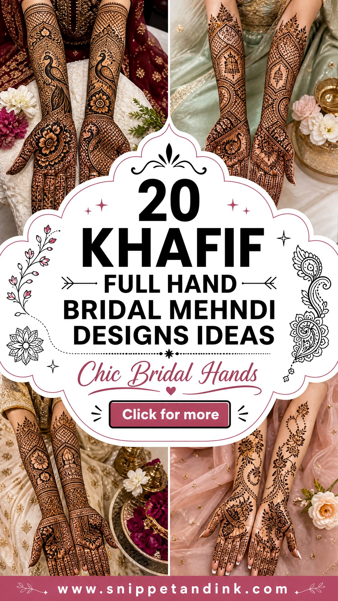 20 Khafif Full Hand Bridal Mehndi Designs for Chic Brides - 20 Khafif Full Hand Bridal Mehndi Designs for Chic Brides