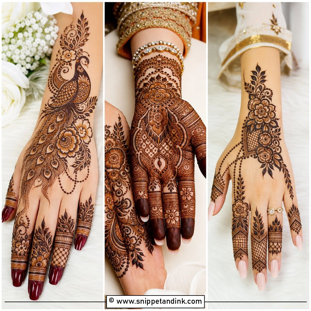 20 Khafif Full Hand Bridal Mehndi Designs for Chic Brides