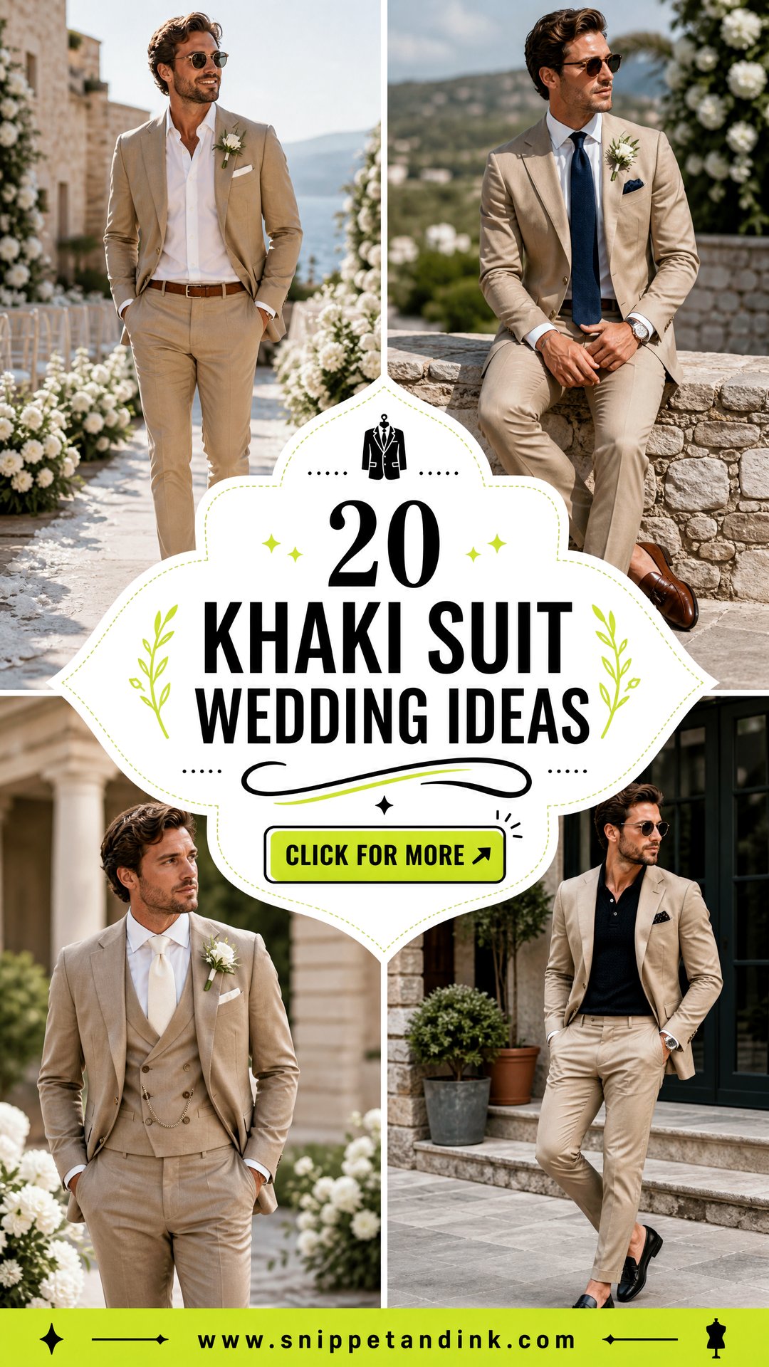 20 Khaki Suit Wedding Ideas Polished Looks for Modern Grooms - 20 Khaki Suit Wedding Ideas: Polished Looks for Modern Grooms