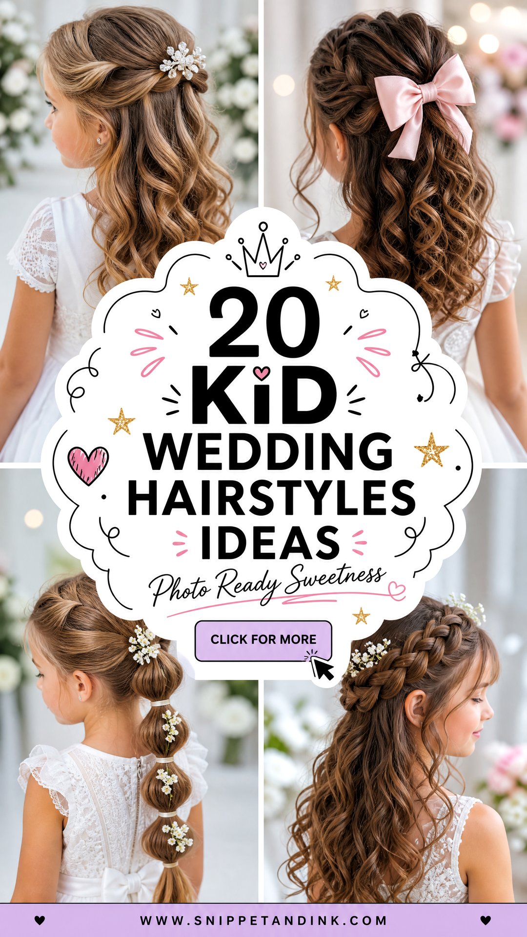 20 Kid Wedding Hairstyles for Sweet Photo-Ready Ceremony Looks - 20 Kid Wedding Hairstyles for Sweet Photo-Ready Ceremony Looks