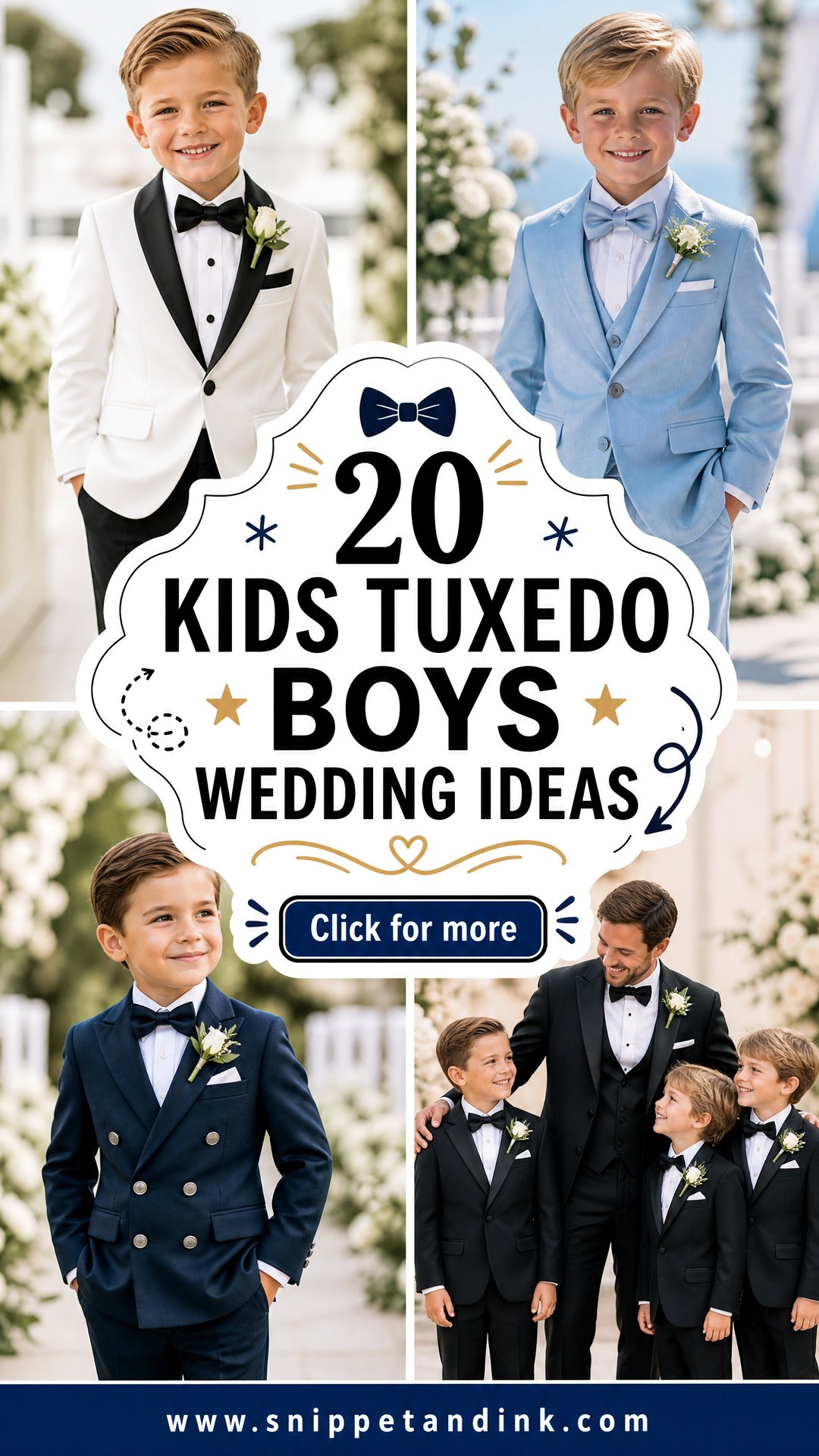 20 Kids Tuxedo Boys Wedding Ideas for Dapper Young Guests - 20 Kids Tuxedo Boys Wedding Ideas for Dapper Young Guests