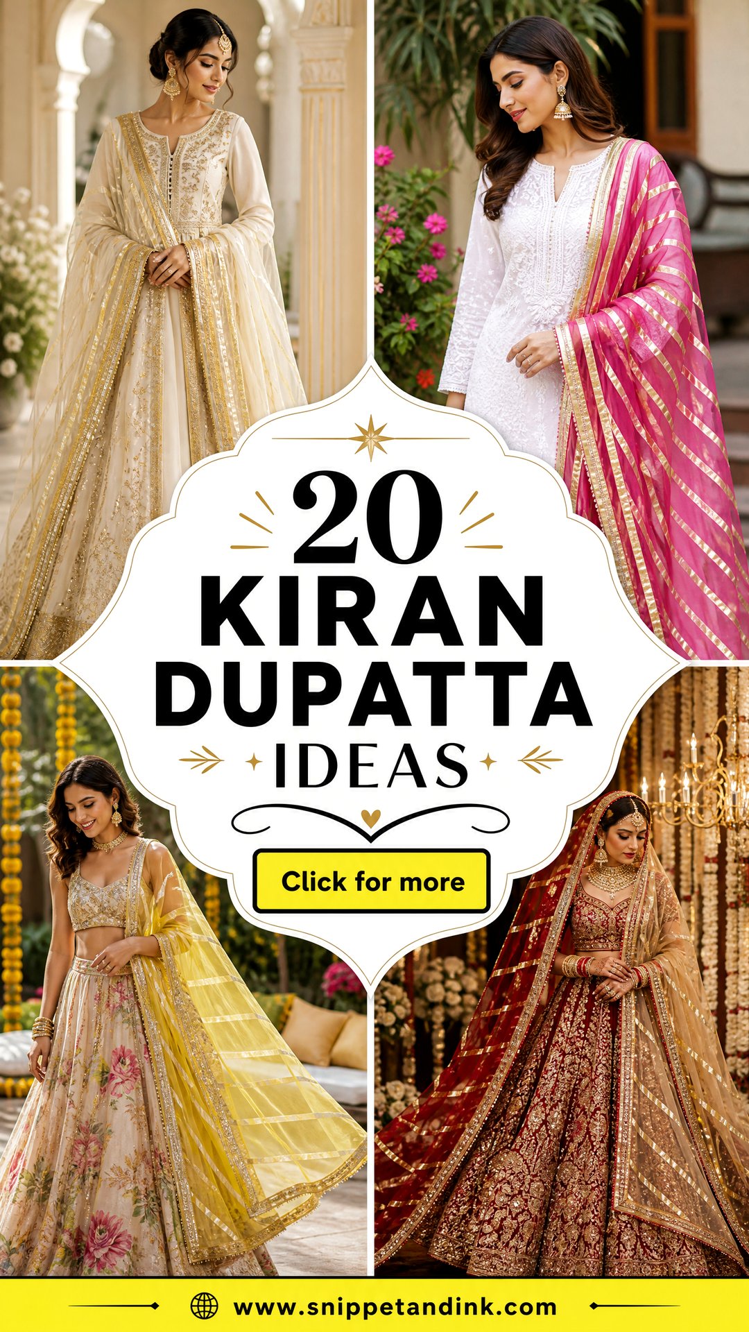 20 Kiran Dupatta Ideas for a Radiant Traditional Bridal Look - 20 Kiran Dupatta Ideas for a Radiant Traditional Bridal Look