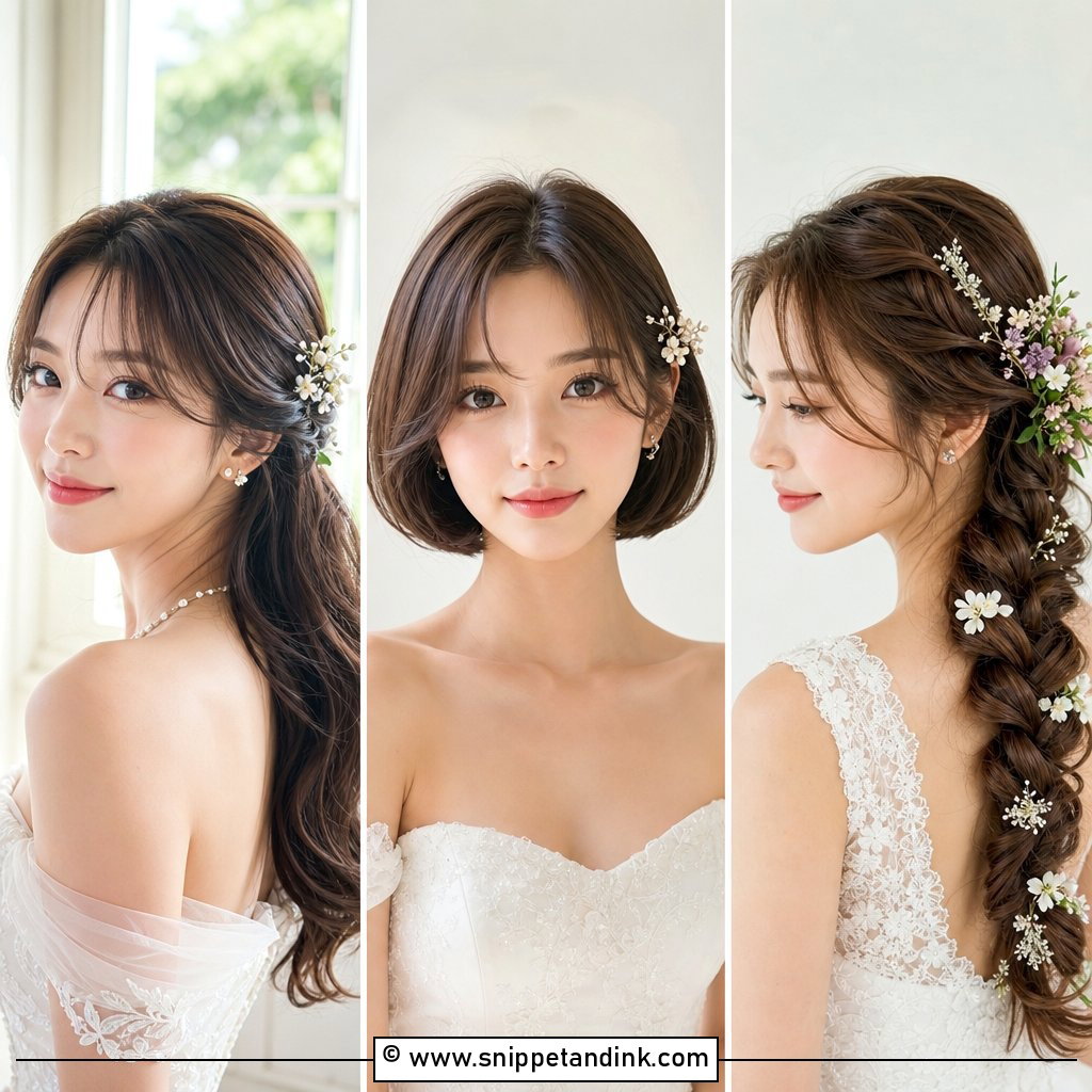 20 Korean Wedding Hairstyle Ideas for a Dreamy Bride