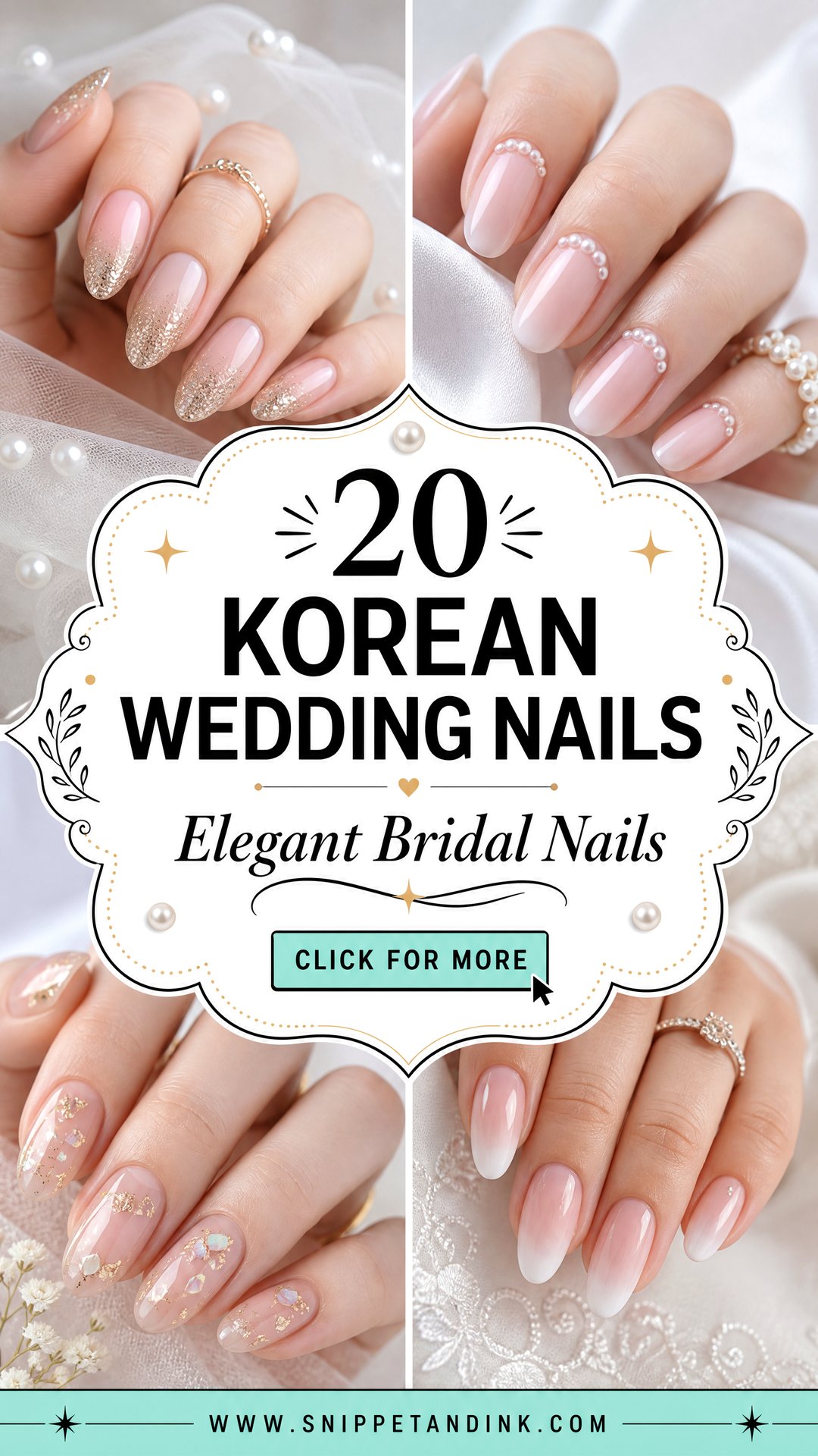 20 Korean Wedding Nails for Elegant Bridal Inspiration - 20 Korean Wedding Nails for Elegant Bridal Inspiration