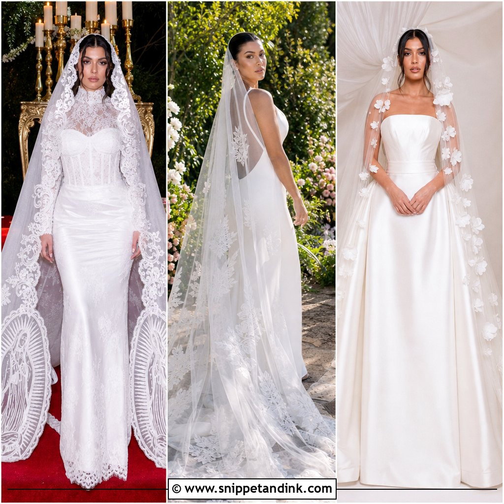 20 Kourtney Kardashian Veil Ideas for Statement Bridal Style