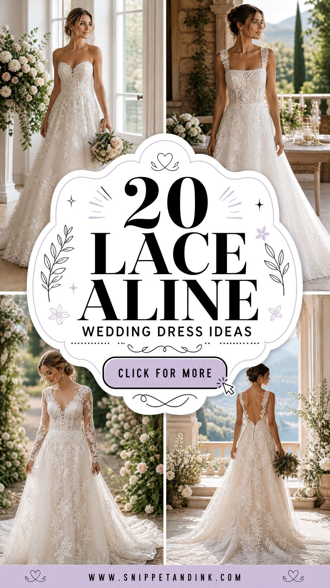 20 Lace Aline Wedding Dress Ideas Romantic Bridal Inspiration - 20 Lace Aline Wedding Dress Ideas: Romantic Bridal Inspiration