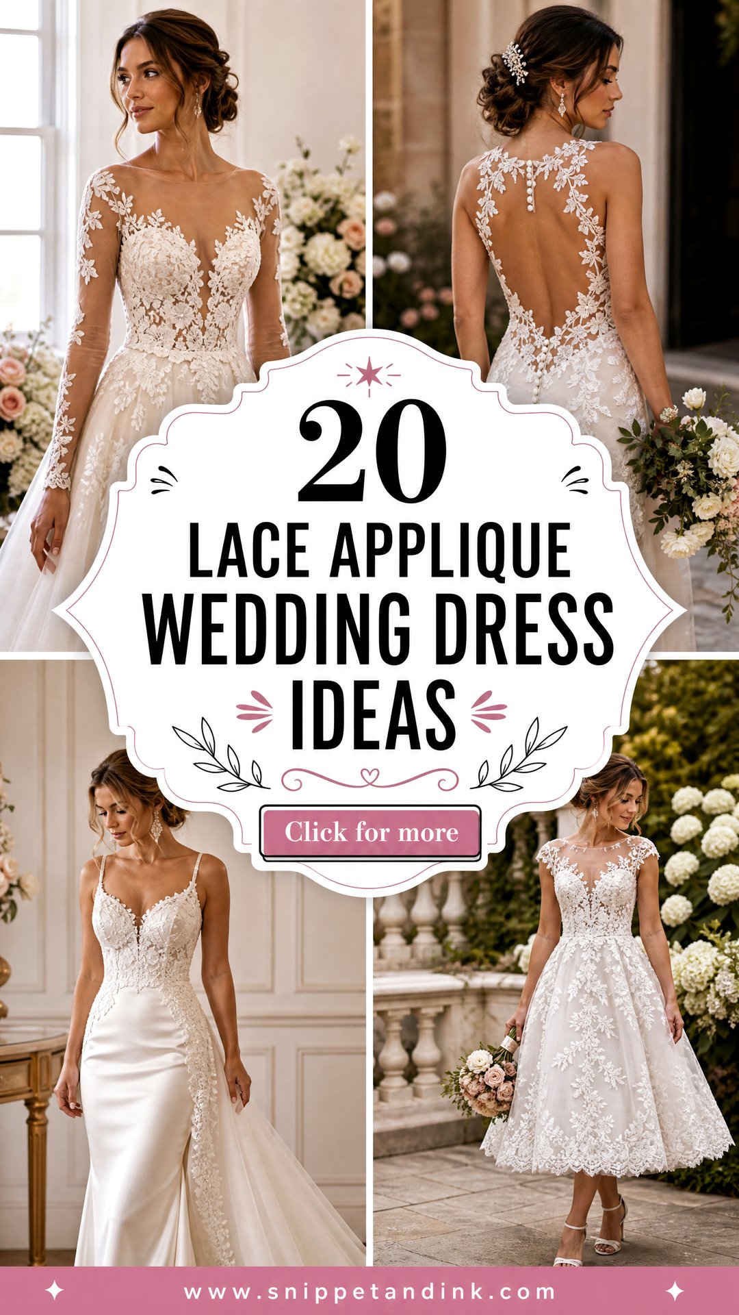 20 Lace Applique Wedding Dress Ideas for a Timeless Look - 20 Lace Applique Wedding Dress Ideas for a Timeless Look