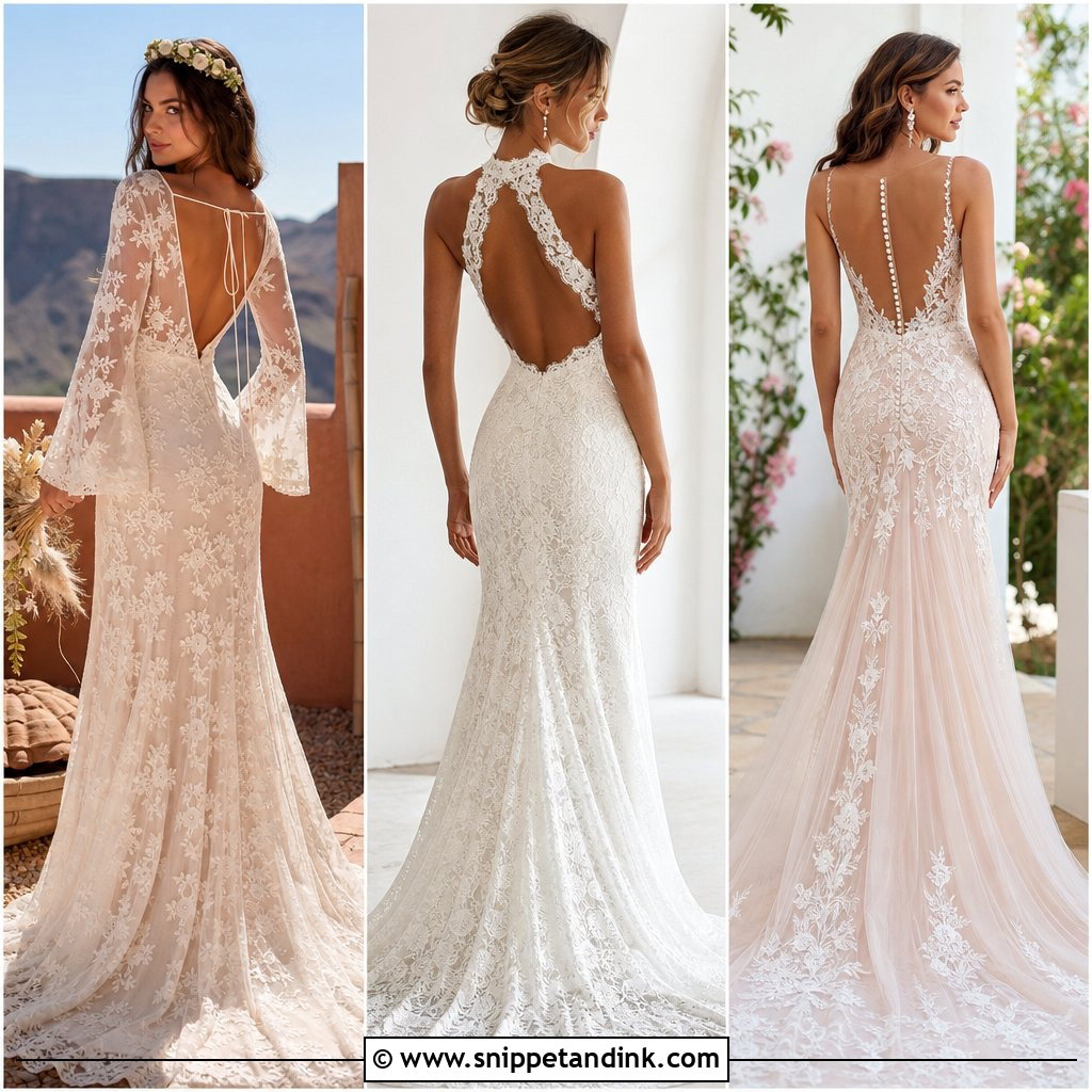 20 Lace Back Wedding Dress Ideas That Wow From Behind