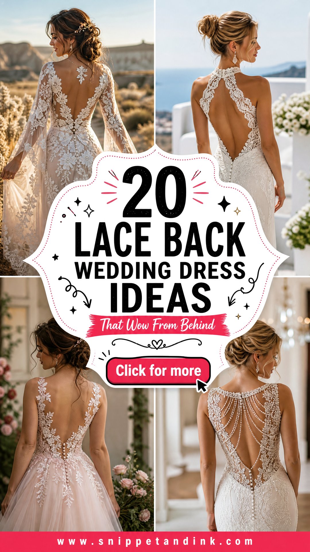 20 Lace Back Wedding Dress Ideas That Wow From Behind - 20 Lace Back Wedding Dress Ideas That Wow From Behind