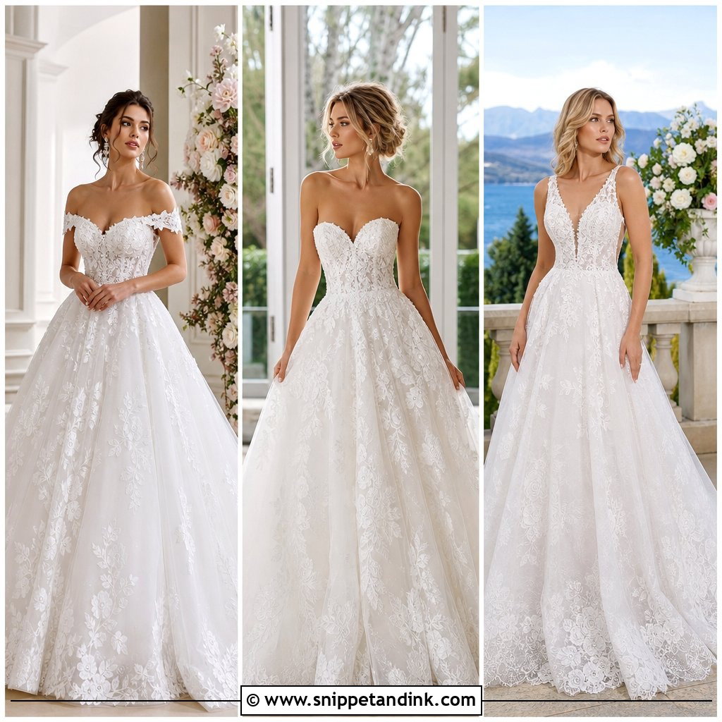 20 Lace Ball Gown Wedding Dress Ideas: Romantic Bridal Picks